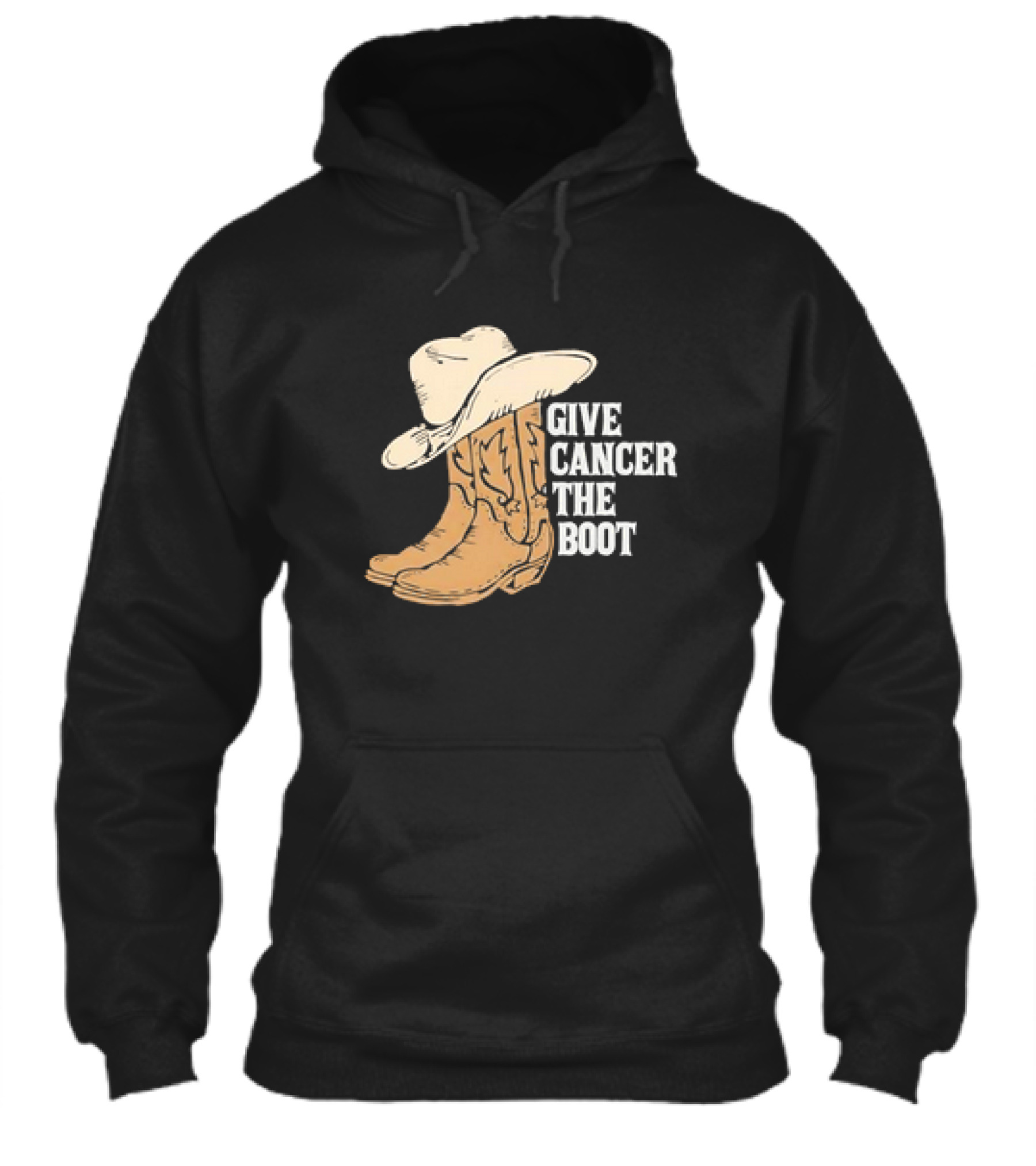Give Cancer The Boot Retro Cowboy Hat And Boots Shirt