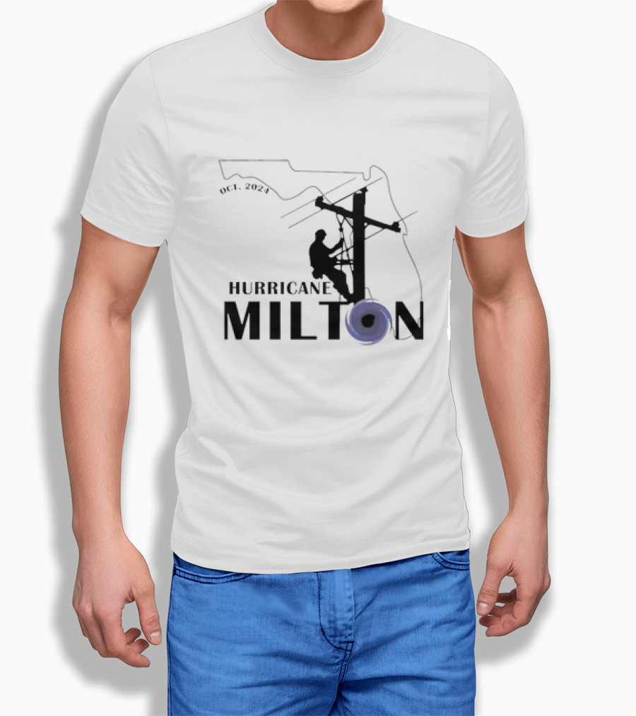 Hurricane Milton Florida Oct 2024 Powerline Worker Shirt