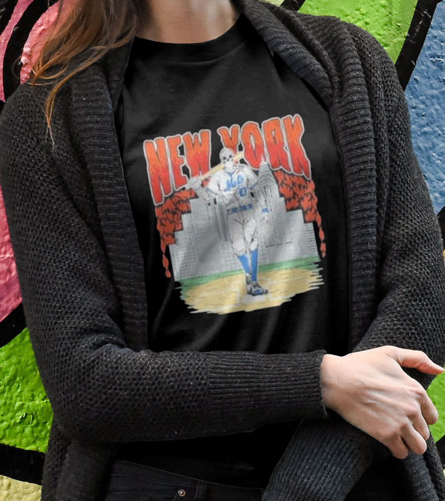 New York Mets Reed Garrett Skyline Baseball Shirt