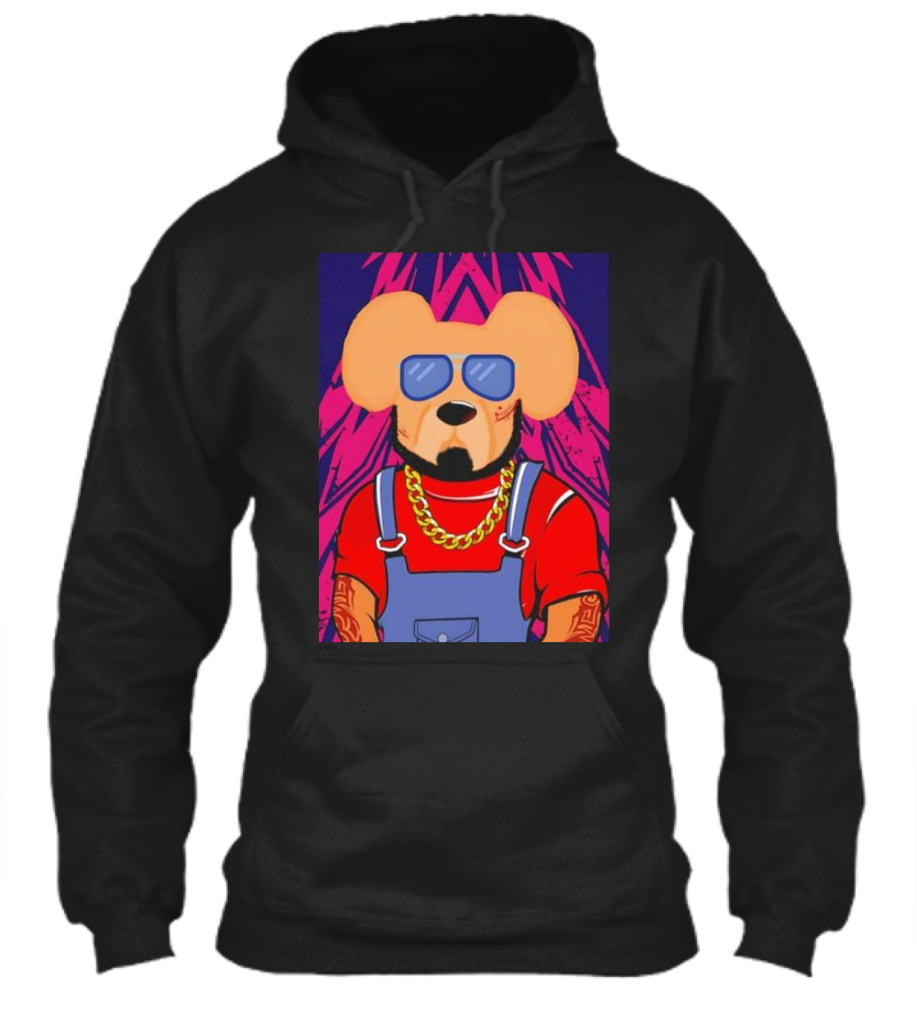 Rex The Ruff Hustler Cartoon Dog With Sunglasses And Gold Chain Shirt