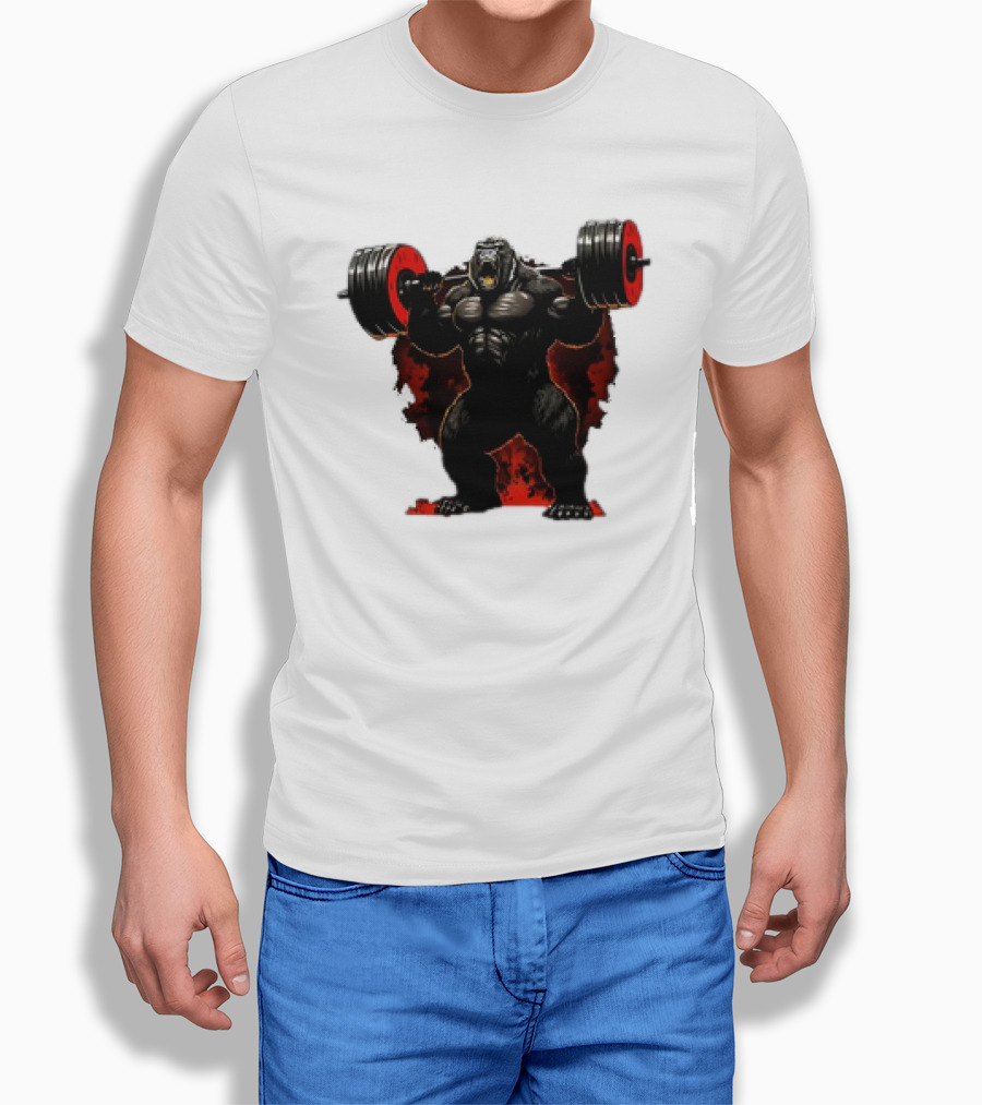 Gorilla Workout Beast Lifting Power Weights Gym Shirt