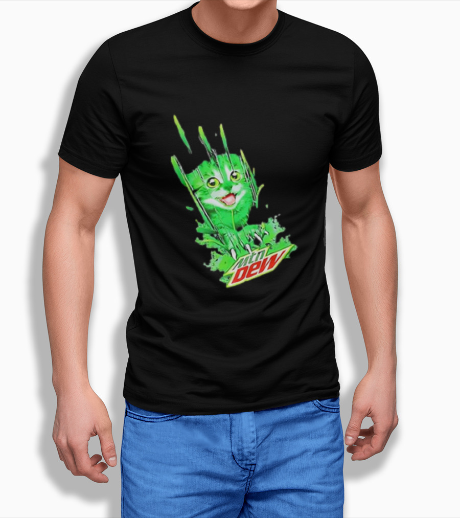 Cat Mtn Dew Mountain Mew Clawing Shirt