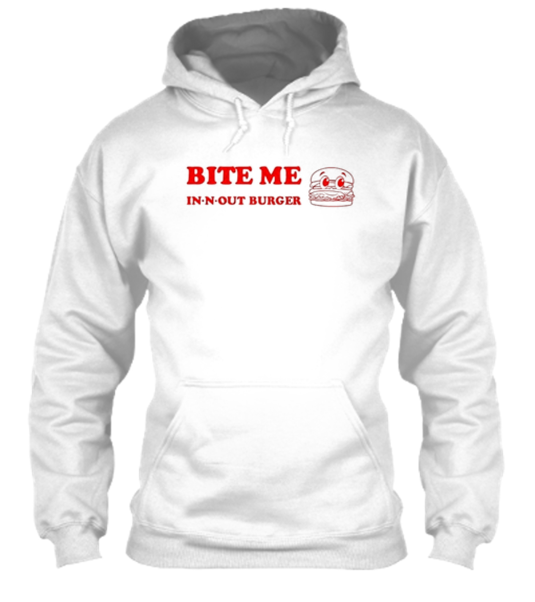 Bite Me Innout Burger Cartoon With Burger Face Shirt