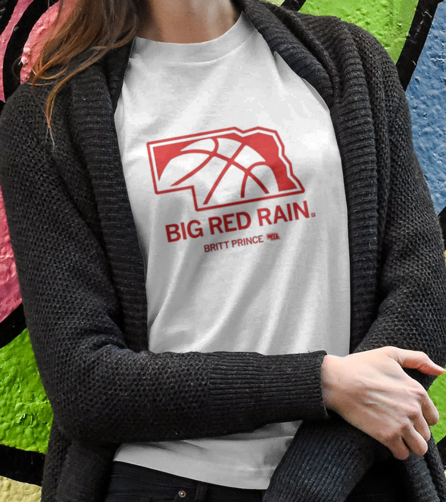 Big Red Rain Britt Prince Nebraska Basketball 21 Shirt