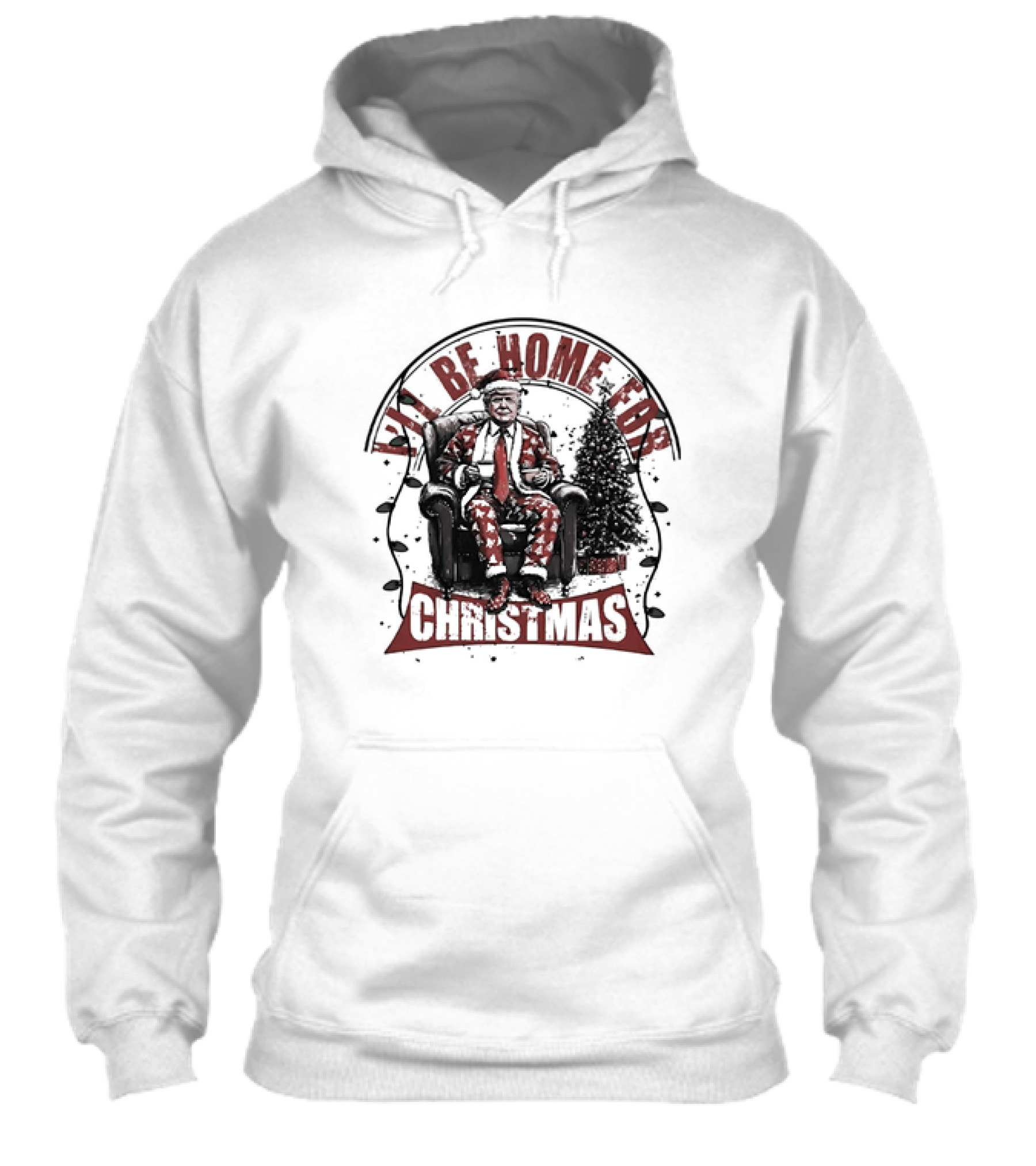 Ill Be Home For Christmas Donald Trump Sitting By Christmas Tree Shirt