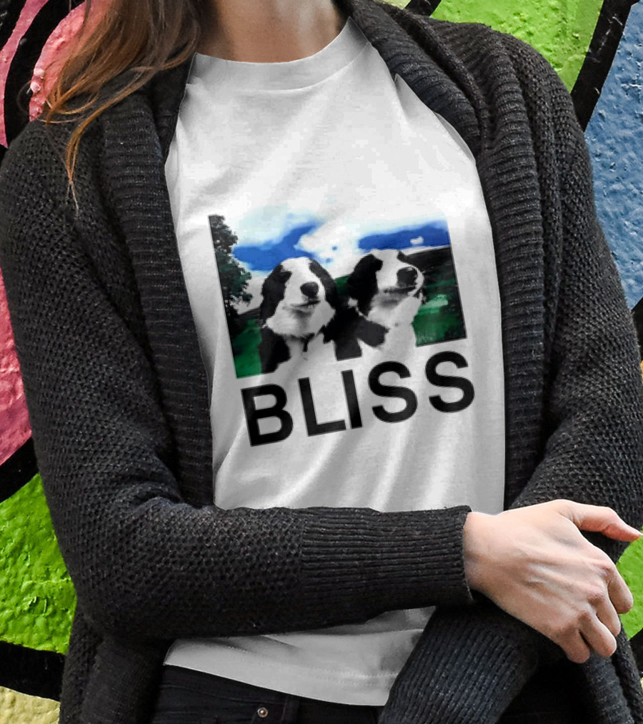 Bliss Henry Dog Meme Two Dogs Green Landscape Shirt