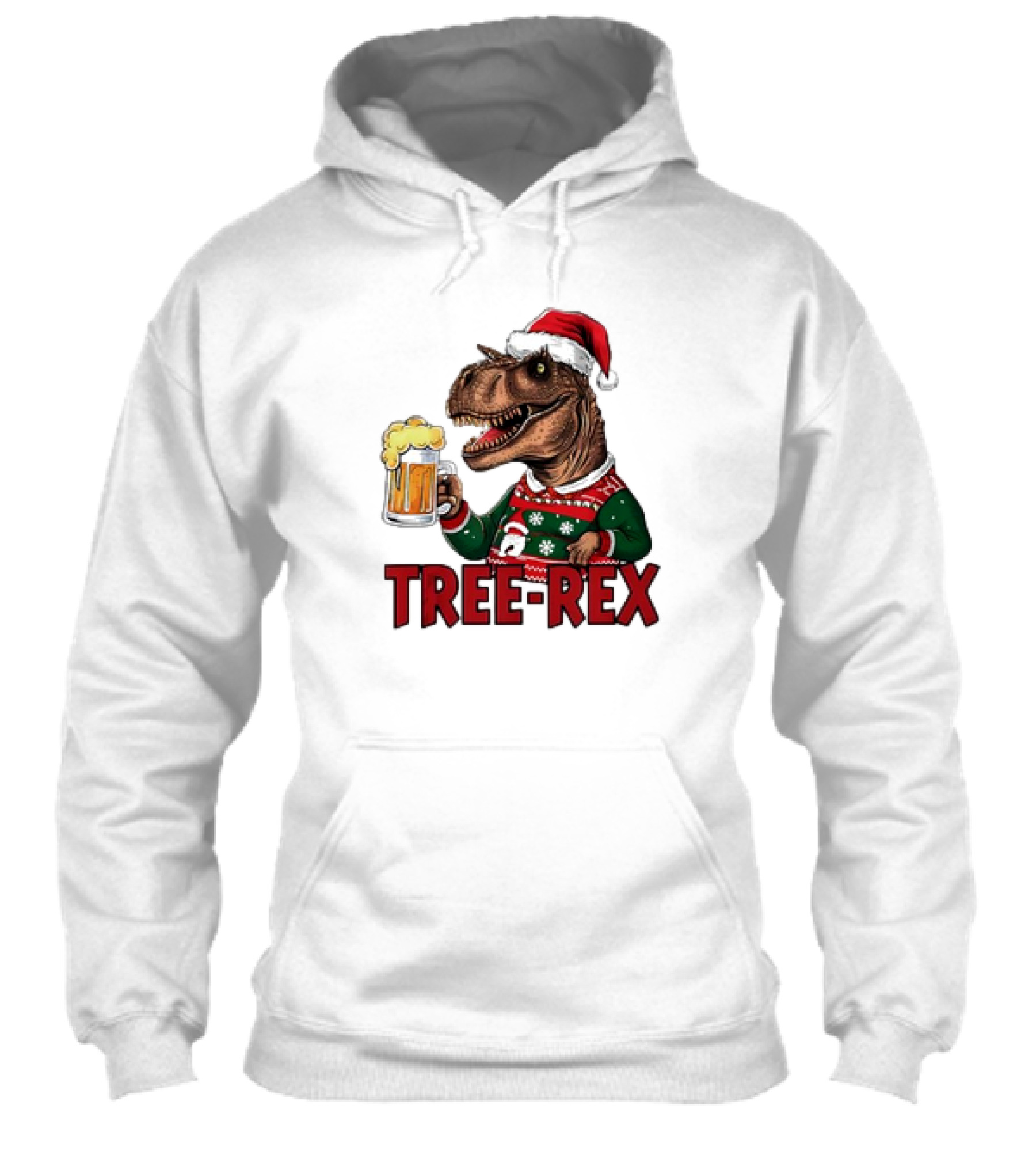 Christmas Treerex Ugly Sweater Merry Beer Dinosaur Trex Shirt