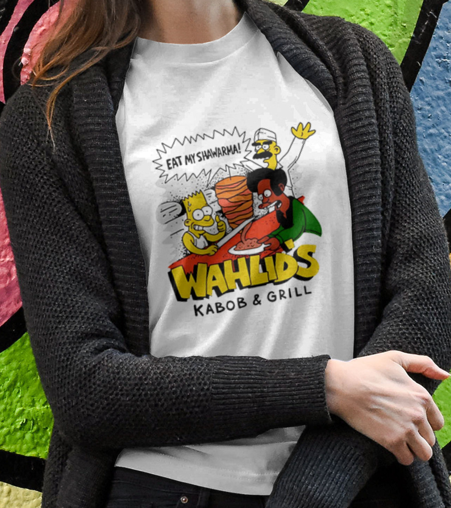 The Simpsons Wahlids Eat My Shawarma Kabob And Grill Shirt