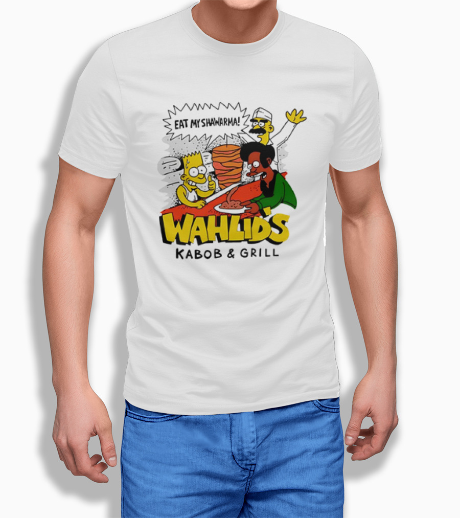 The Simpsons Wahlids Eat My Shawarma Kabob And Grill Shirt