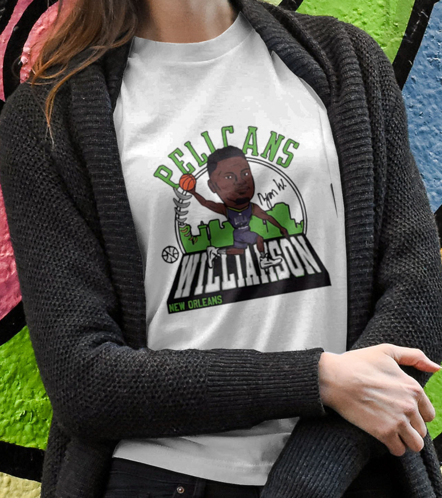 Pelicans New Orleans Zion Williamson Signature Caricature Shirt