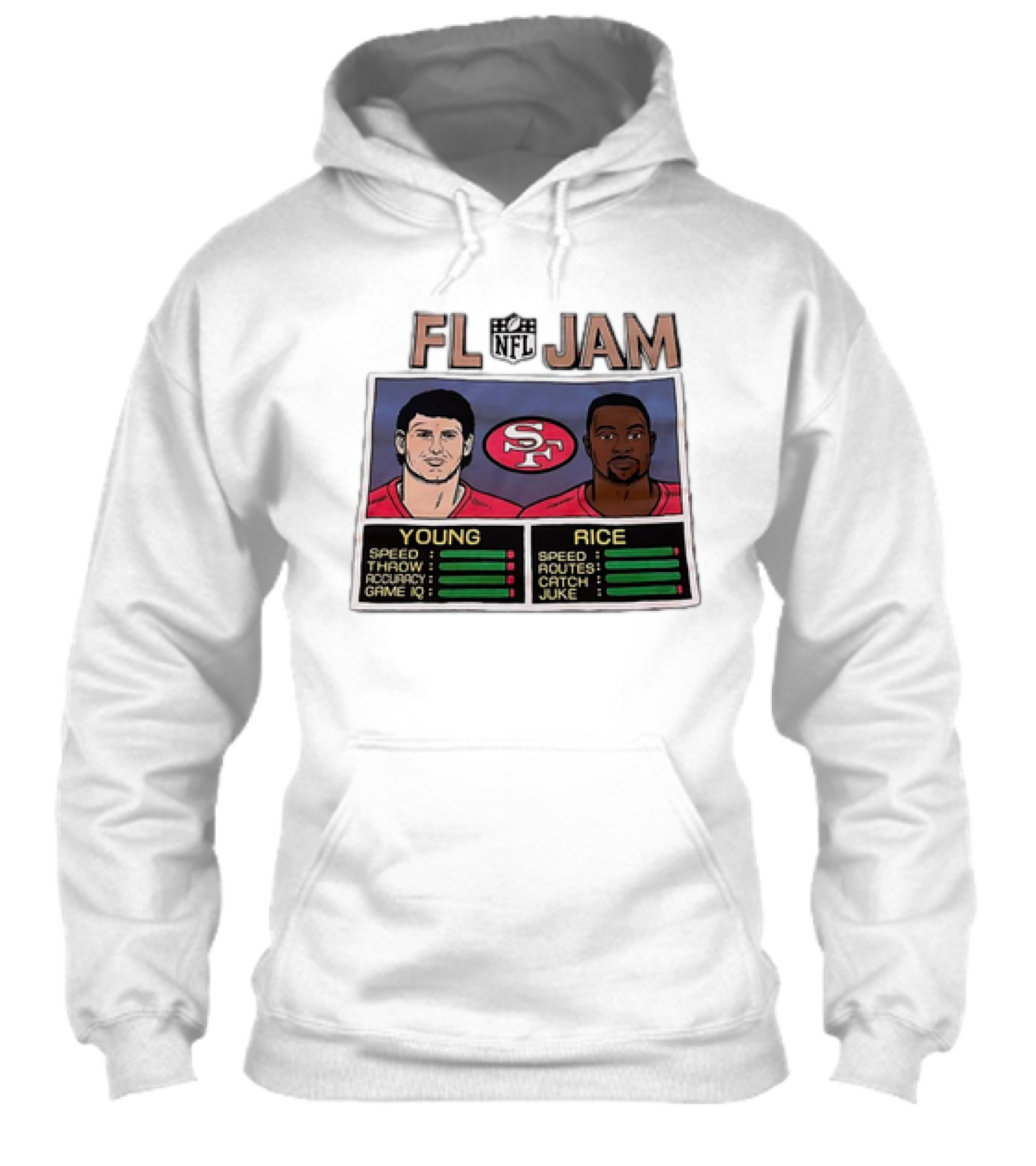 Fl Jam Nfl San Francisco 49Ers Young Rice Speed Throw Catch Accuracy Game Iq Shirt