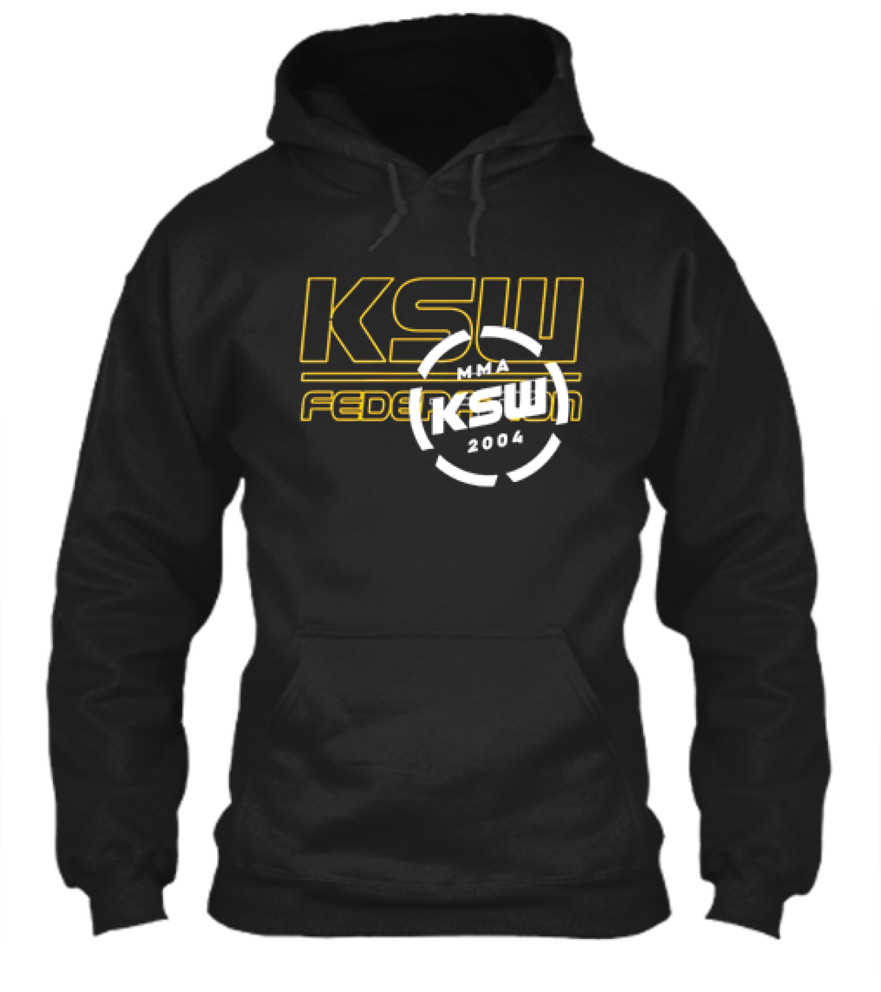 Ksw Federation Mma 2004 Logo Black Yellow Shirt