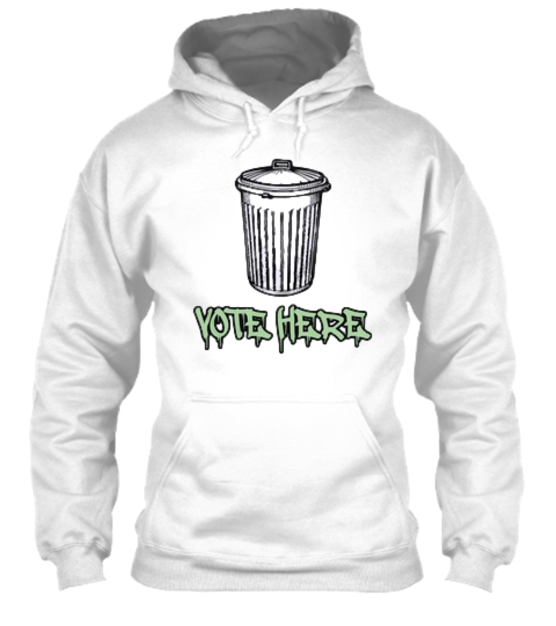 Vote Here Trash Can Election Commentary Shirt