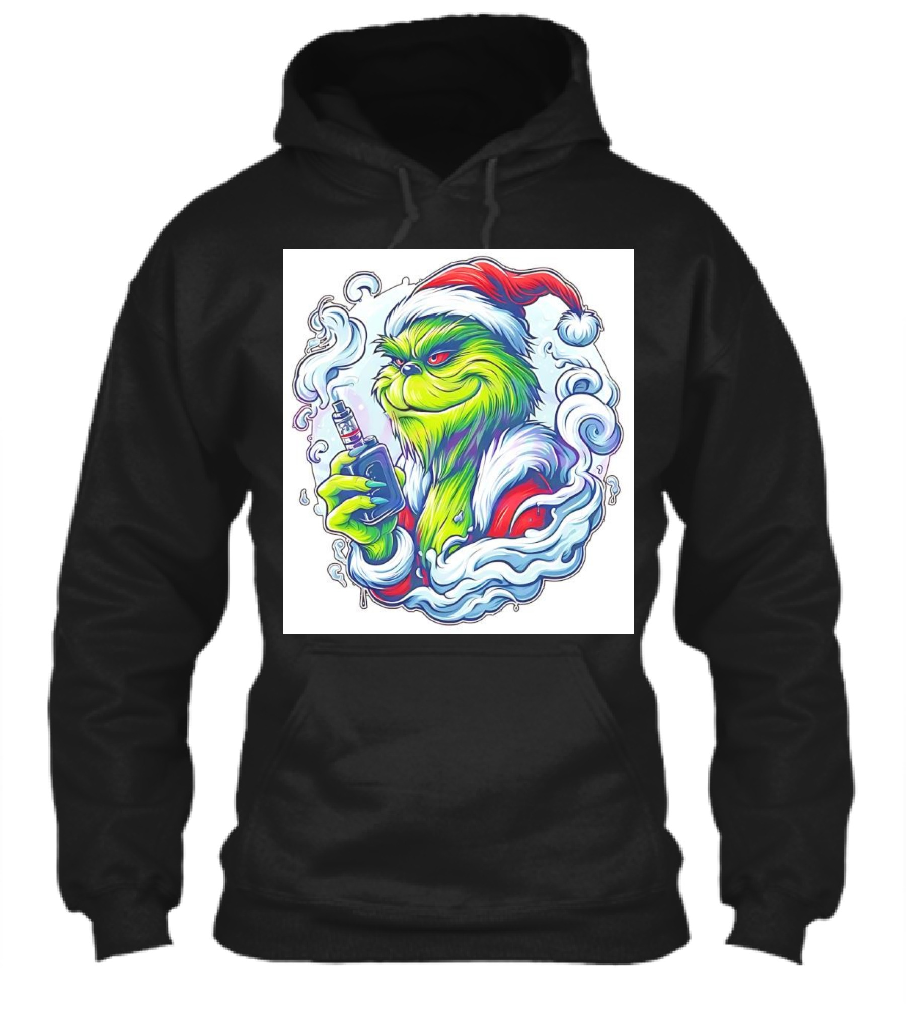 Grinch Vaper Santa Hat Christmas Funny Shirt