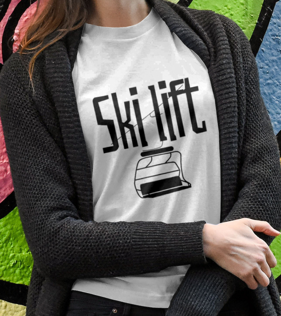 Ski Lift Chair Sketch Shirt