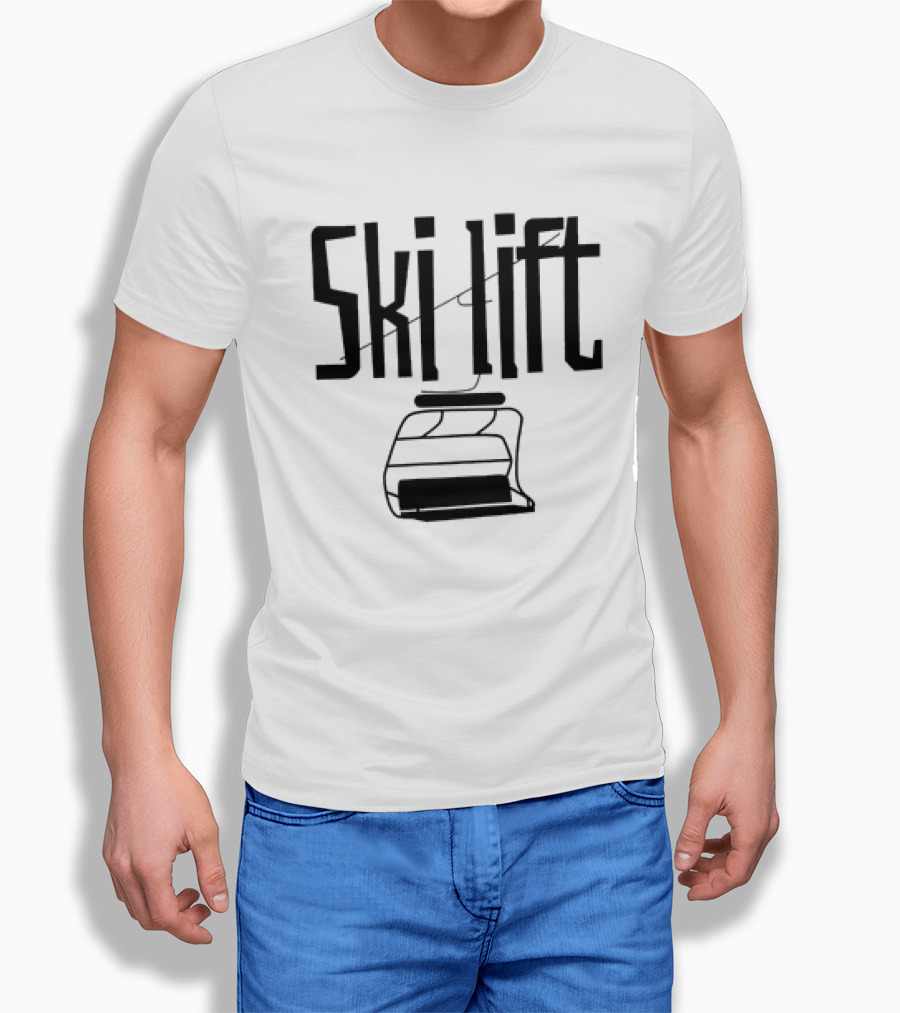 Ski Lift Chair Sketch Shirt