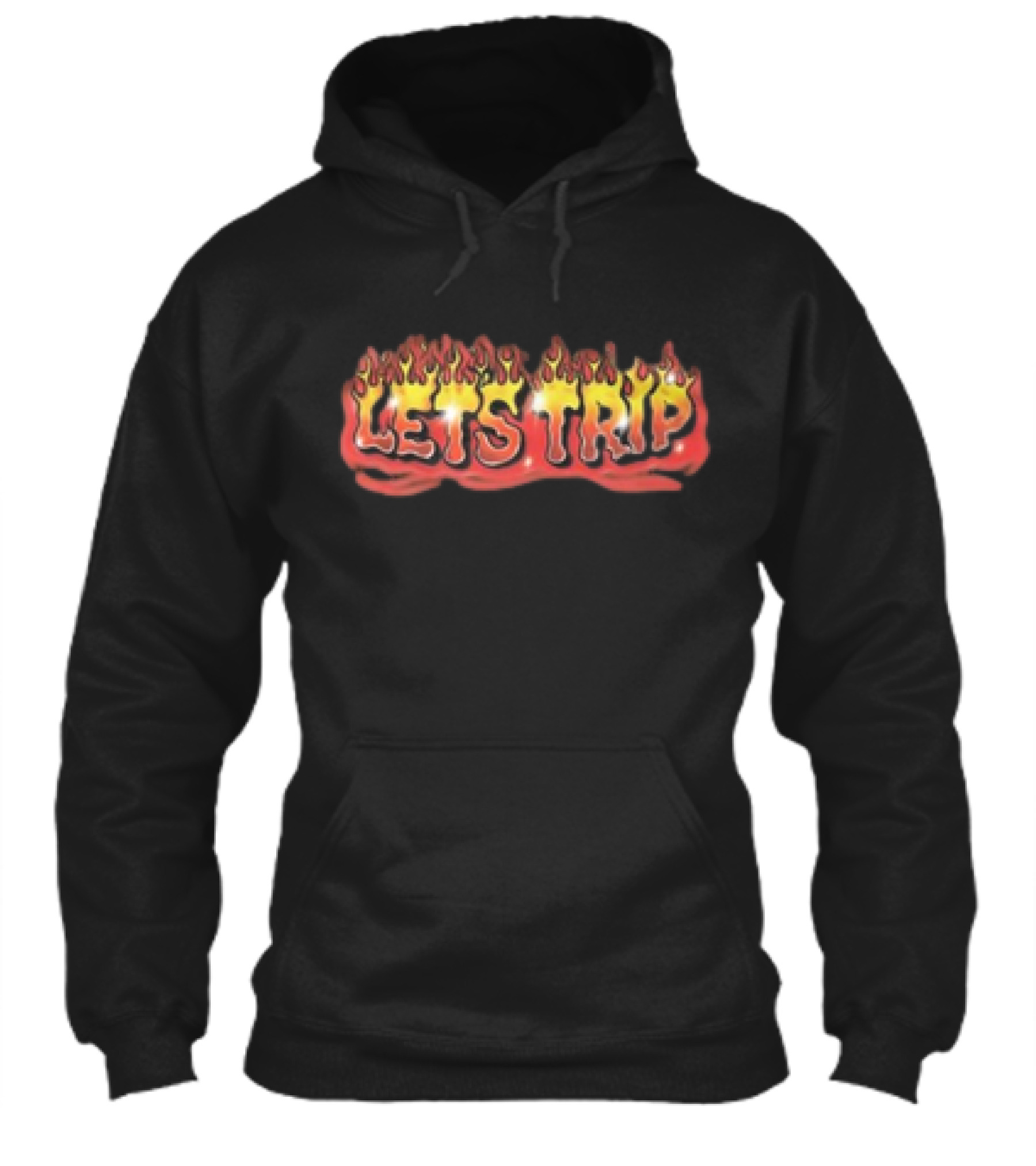 Lets Trip Embers Fire Flames Text Shirt