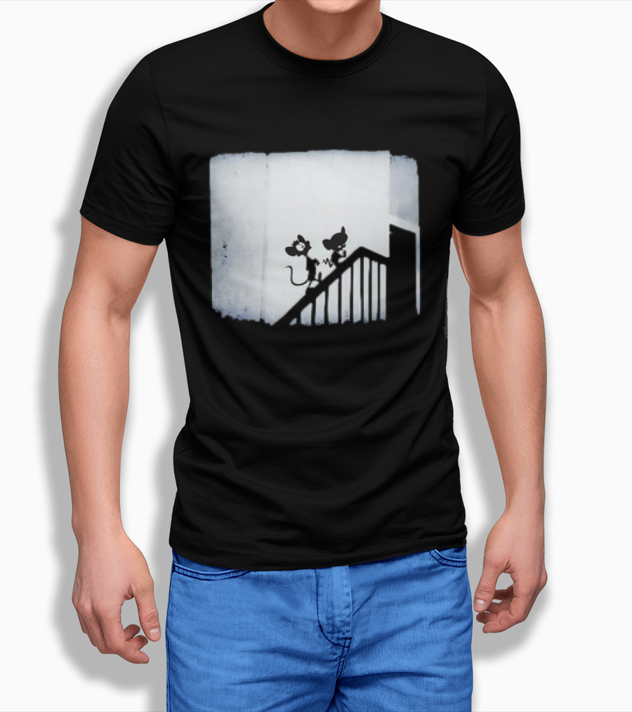 Pinky And The Brain X Nosferatu Miceferatu Shadow Silhouettes On Stairs Shirt