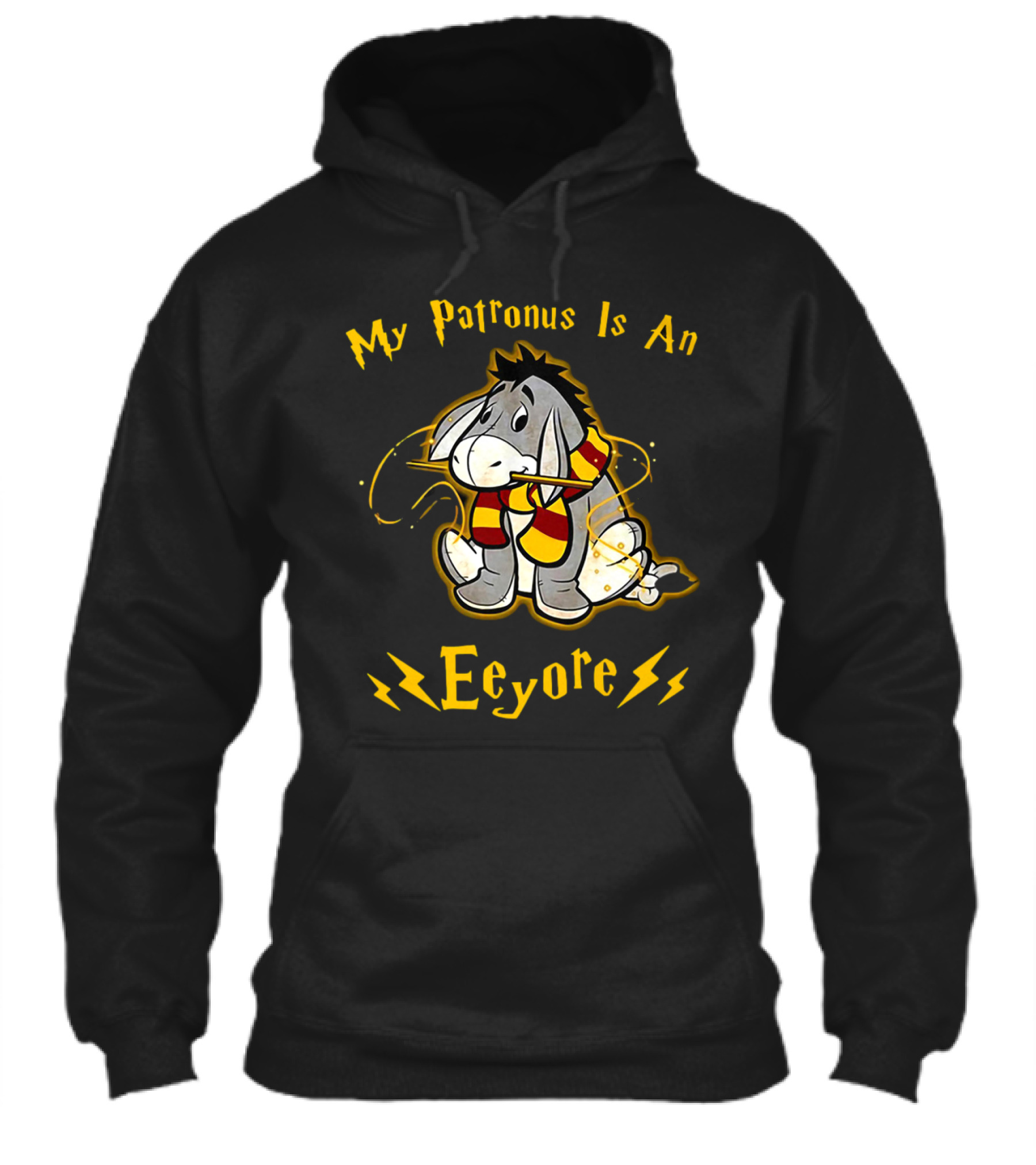 My Patronus Is An Eeyore With Scarf And Lightning Bolts Shirt