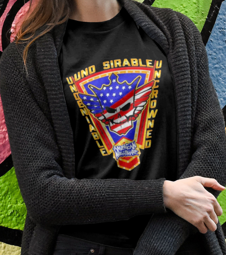 Undeniable Uncrowned American Nightmare Patriotic Skull And Wings Shirt