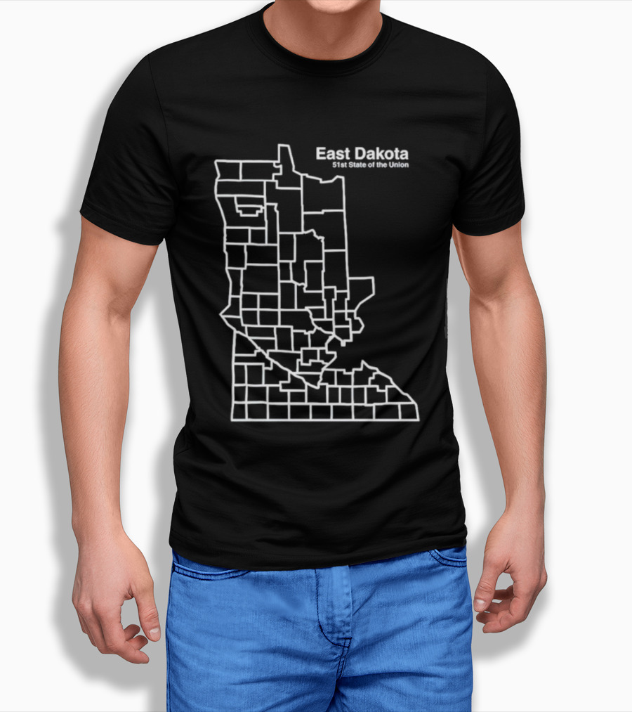 East Dakota 51St State Of The Union Map Shirt