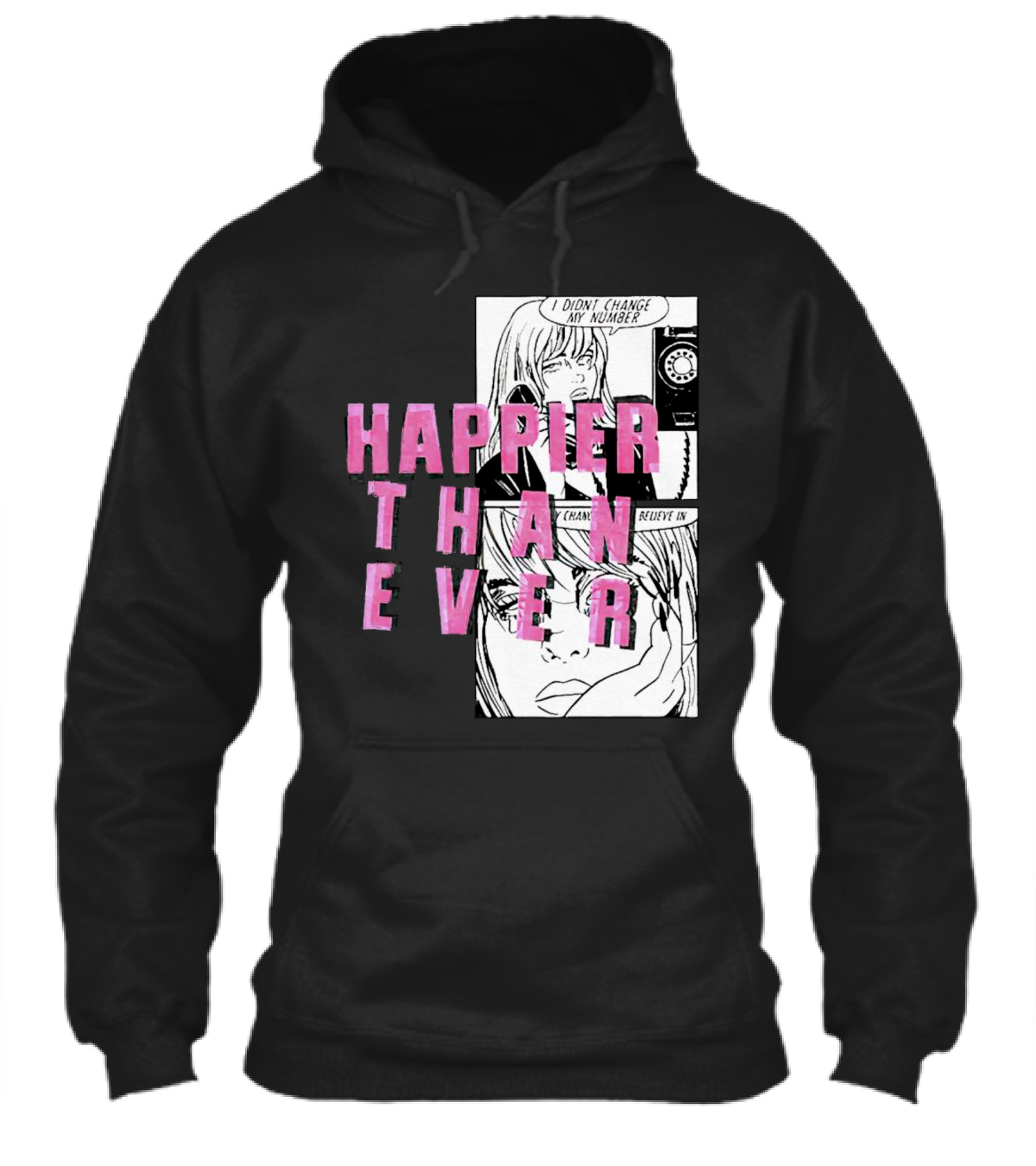 Happier Than Ever Didnt Change My Number Billie Eilish Comic Shirt