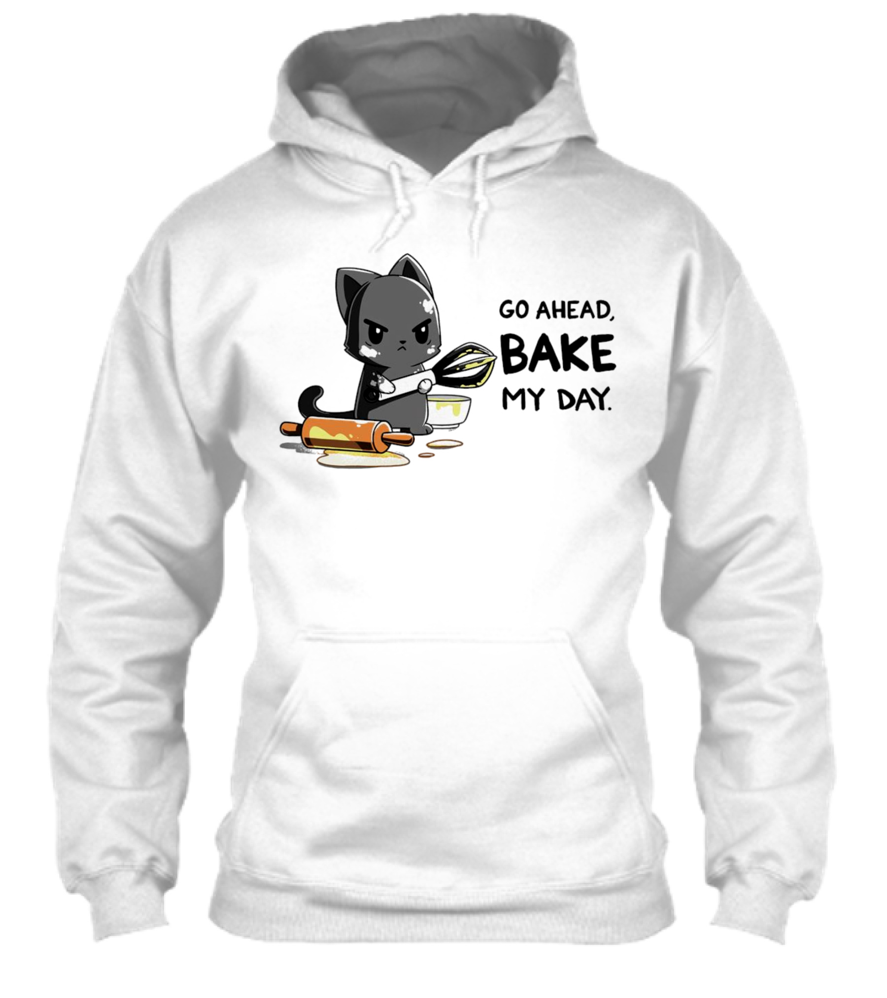 Go Ahead Bake My Day Cat Rolling Pin Whisk Baking Shirt