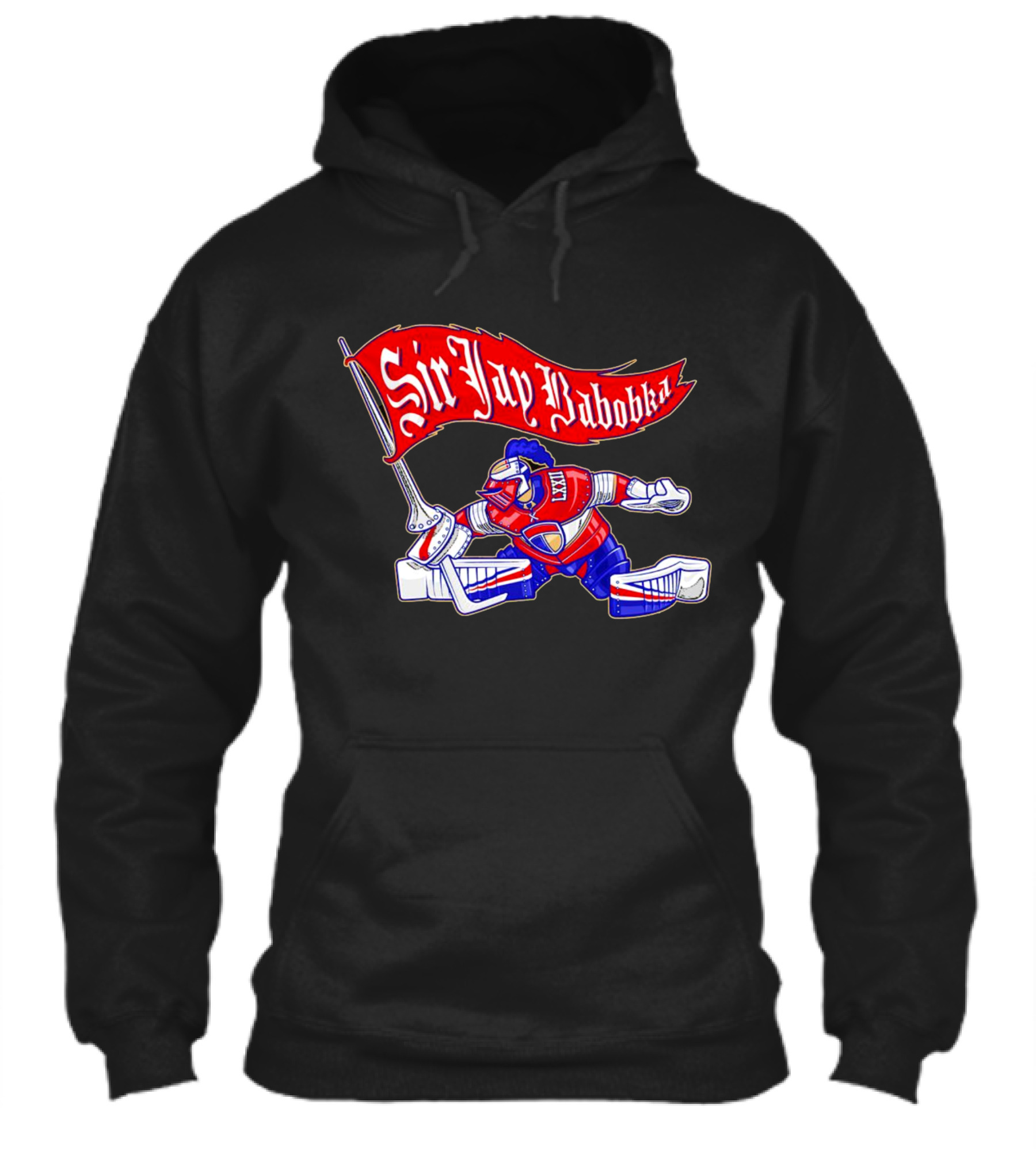 Sir Jay Babobka Hockey Knight With Red Banner Shirt
