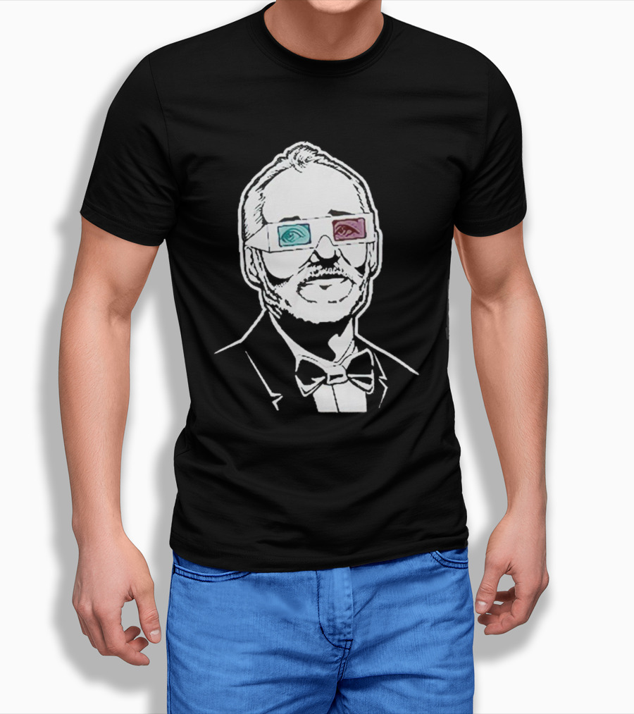 Black The Chivery Bill Murray Bfm 3D Glasses Shirt
