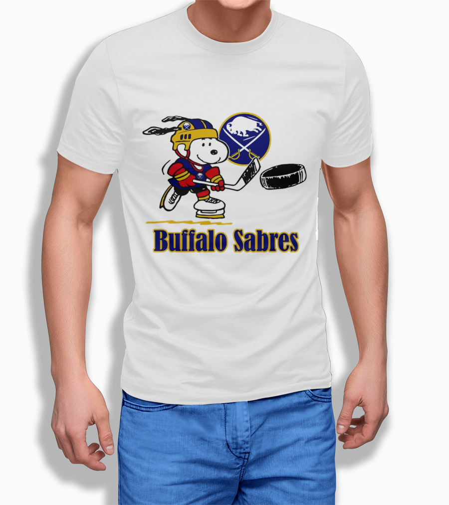 Snoopy Buffalo Sabres Hockey Player With Puck Shirt