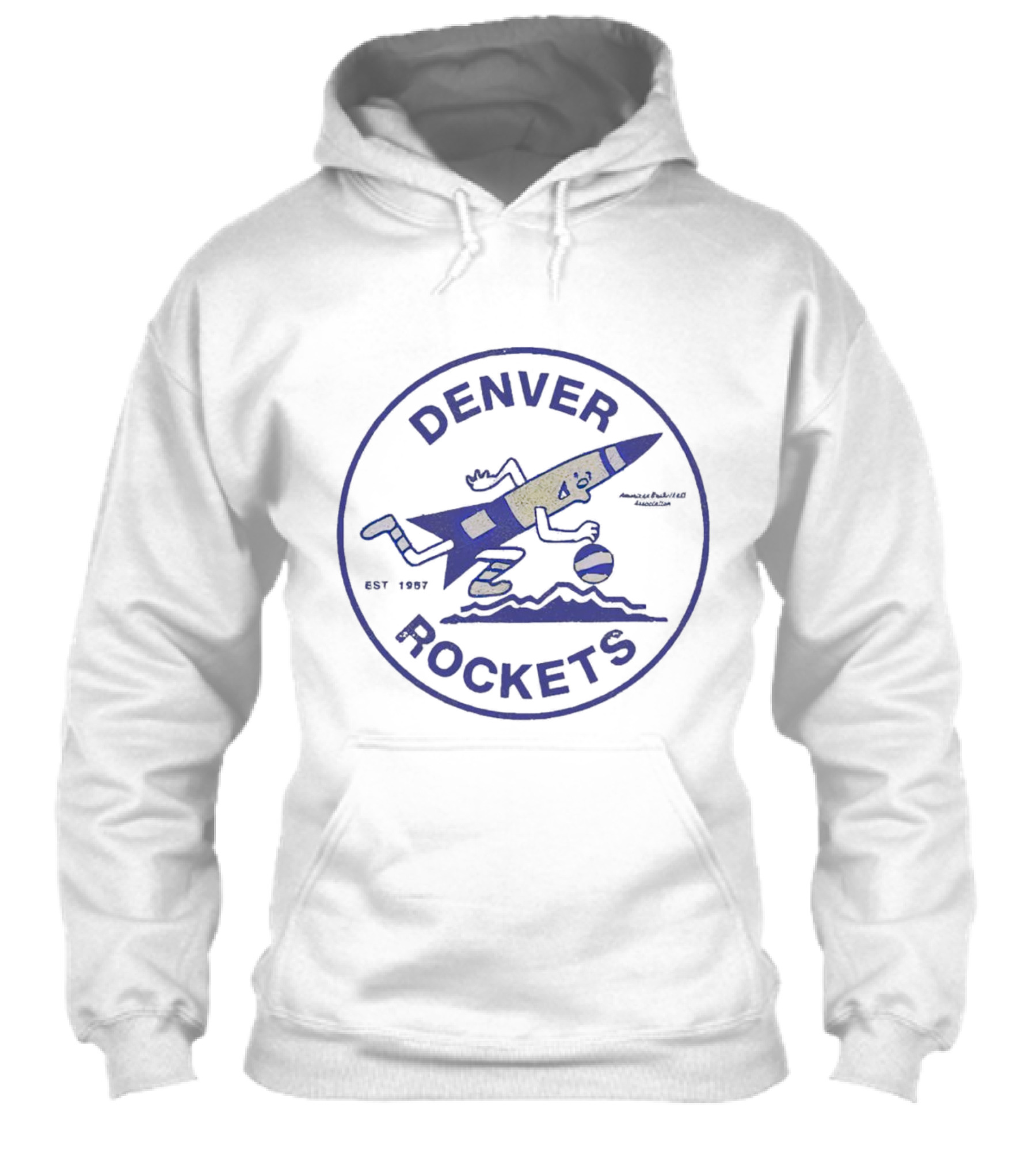 Denver Rockets Basketball Running Rocket Logo Est 1967 Shirt