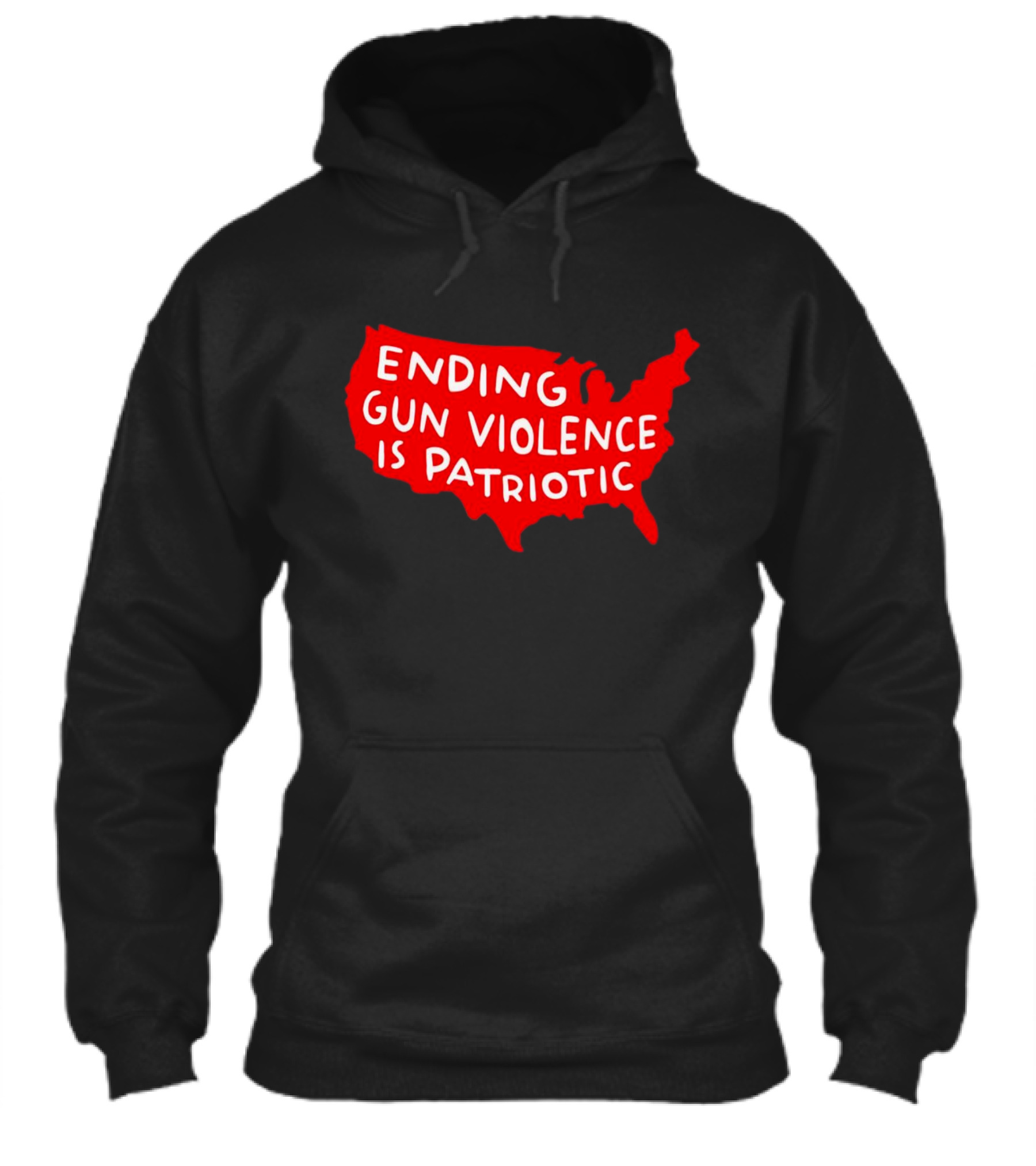 Ending Gun Violence Is Patriotic Red Usa Map Shirt