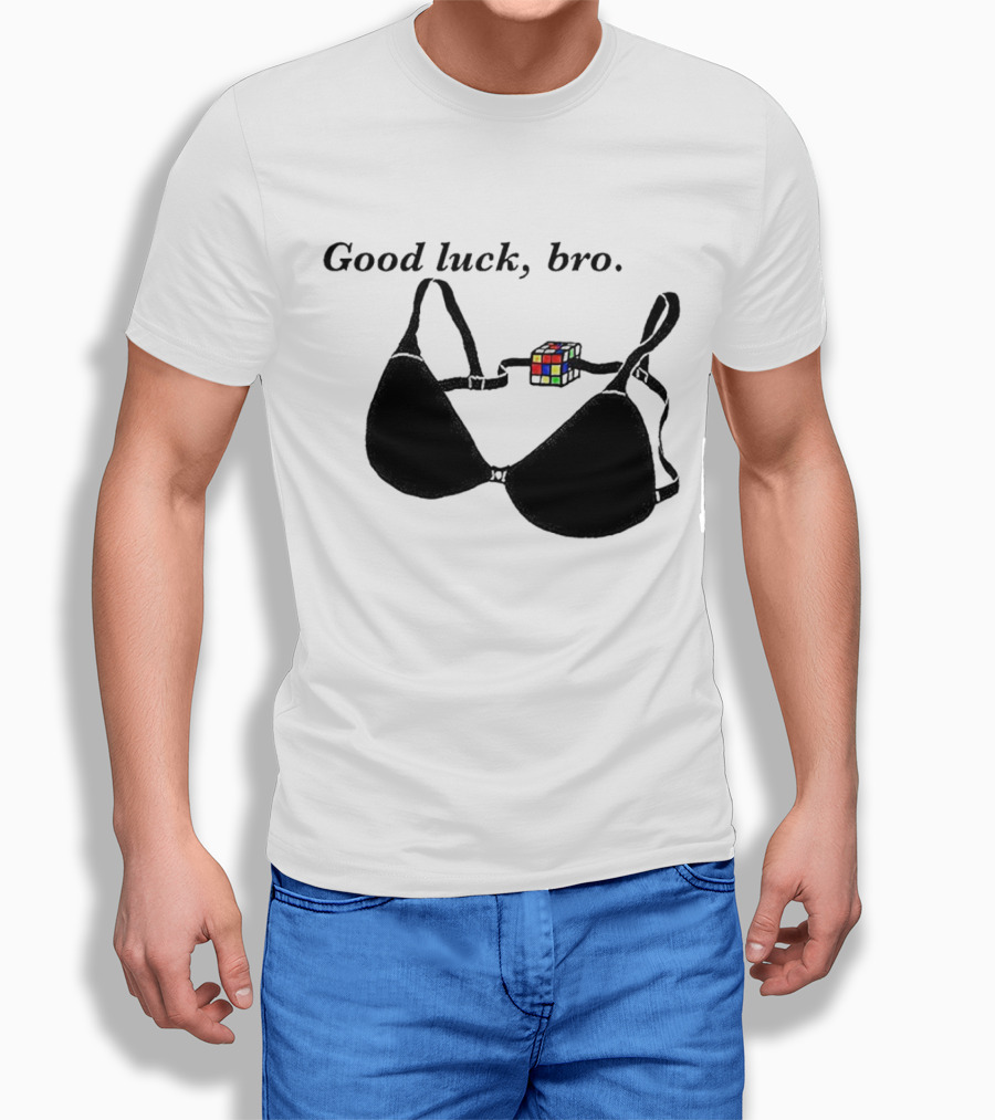 Good Luck Bro Rubiks Cube Bra Shirt