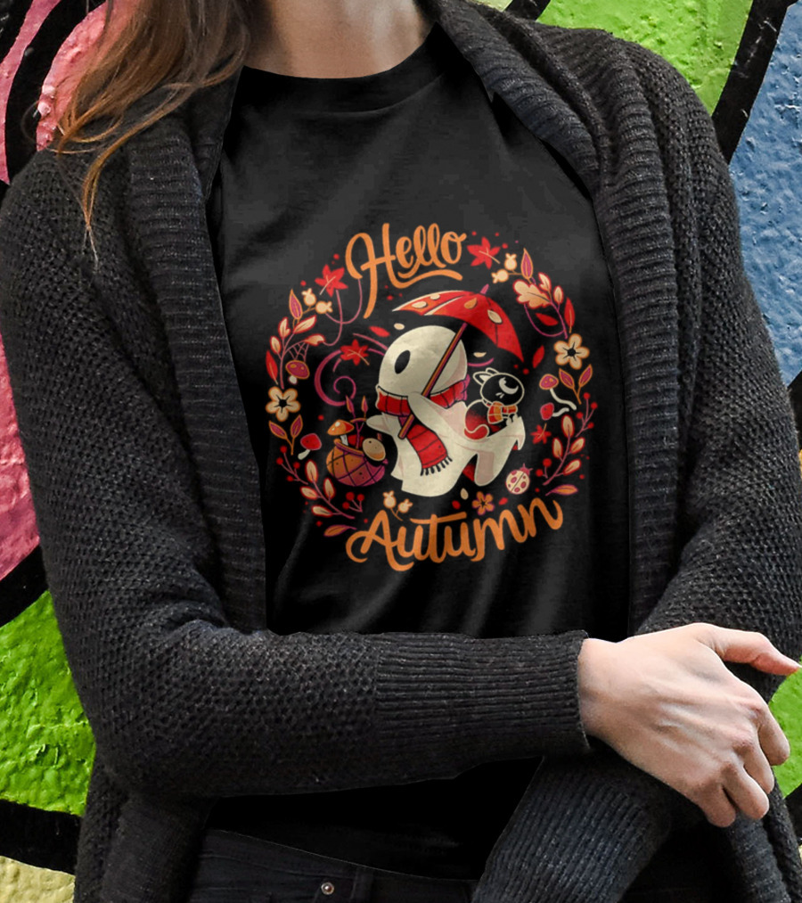 Hello Autumn Spooky Harvest Halloween Shirt