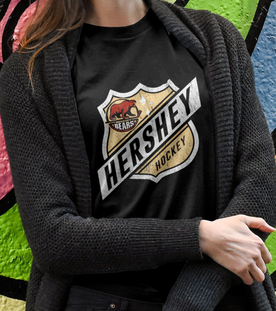 Hershey Bears Vintage Shield Emblem Hockey Shirt