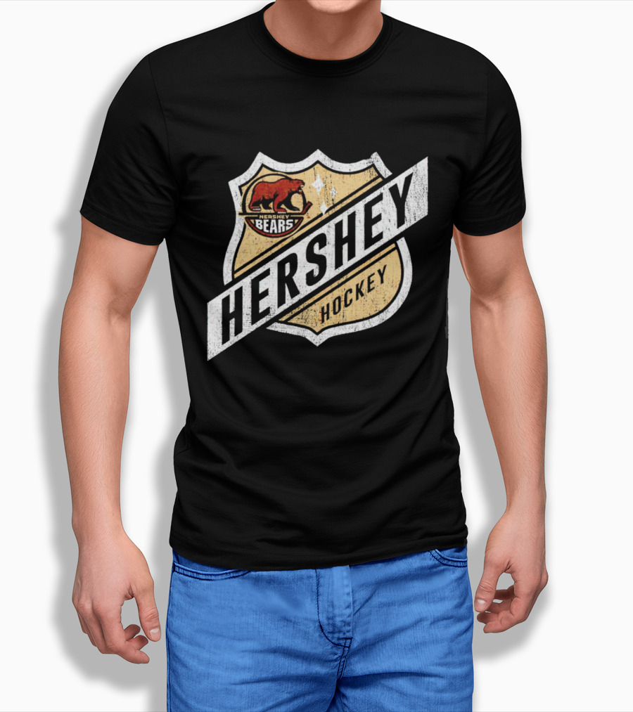 Hershey Bears Vintage Shield Emblem Hockey Shirt