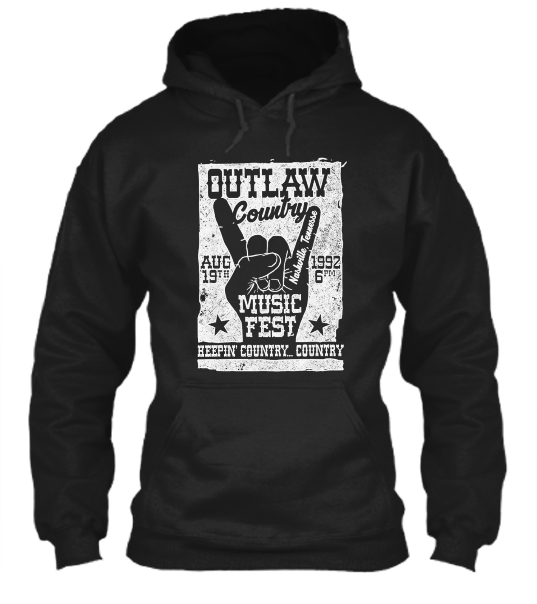 Outlaw Country Music Fest Nashville Tennessee Aug 19Th 1992 6Pm Keepin Country Country Shirt
