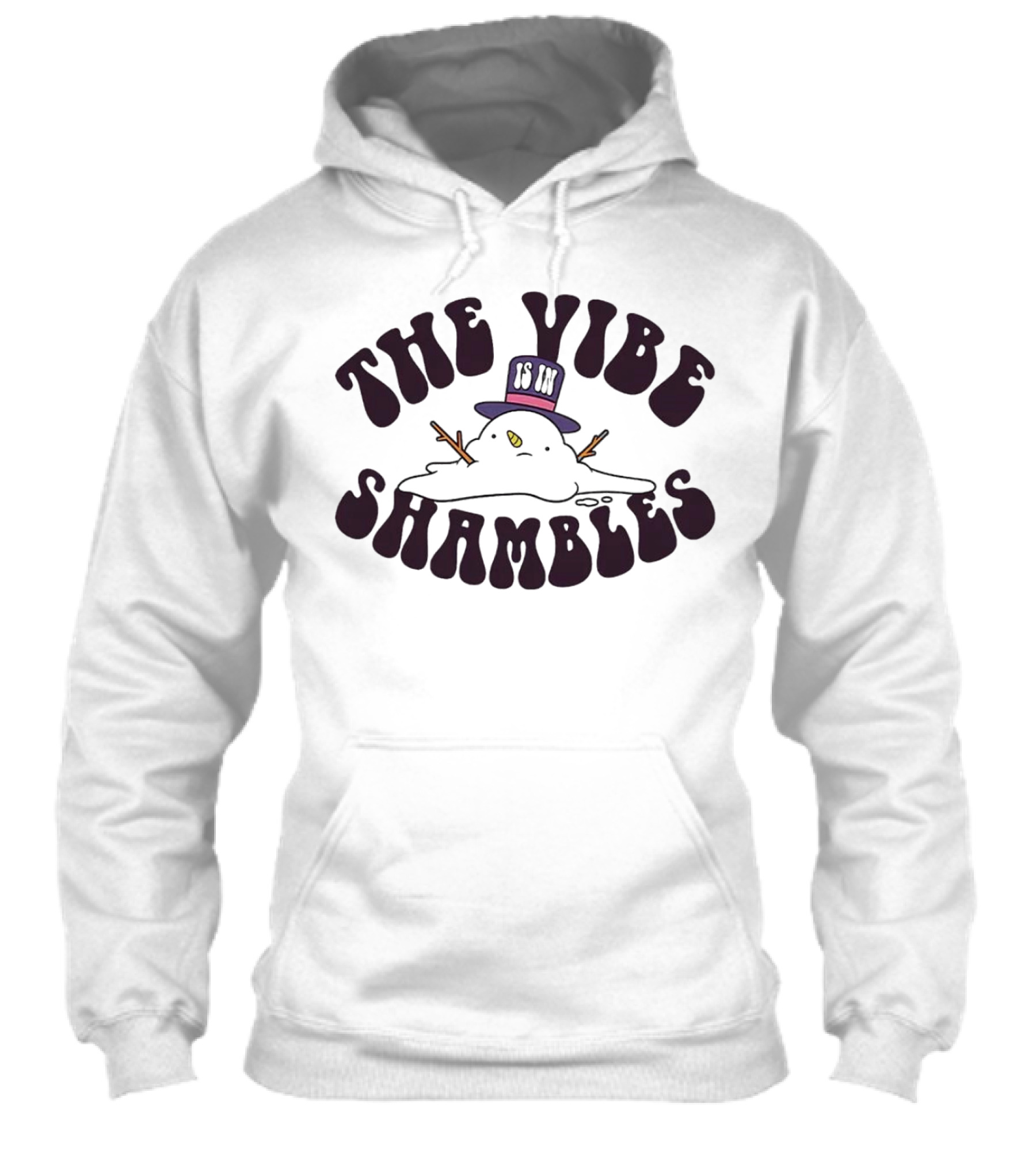 The Vibe Is In Shambles Snowman With Top Hat And Melting Expression Shirt