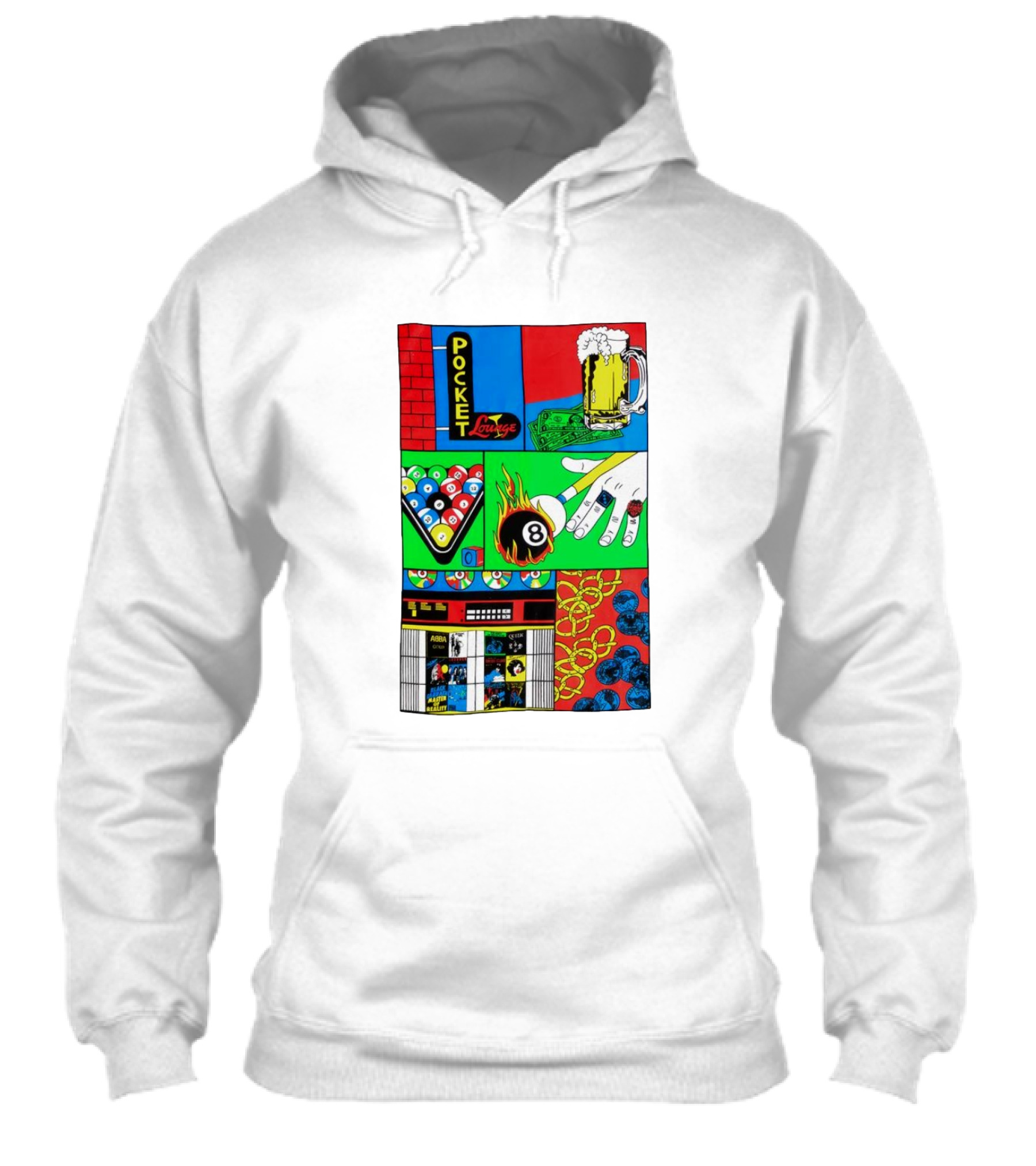 Pocket Lounge Ringer Billiards Beer Music Retro 80S Shirt