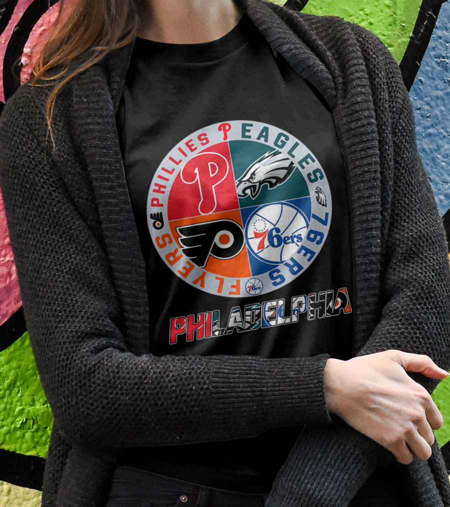 Philadelphia Phillies Eagles 76Ers Flyers Shirt