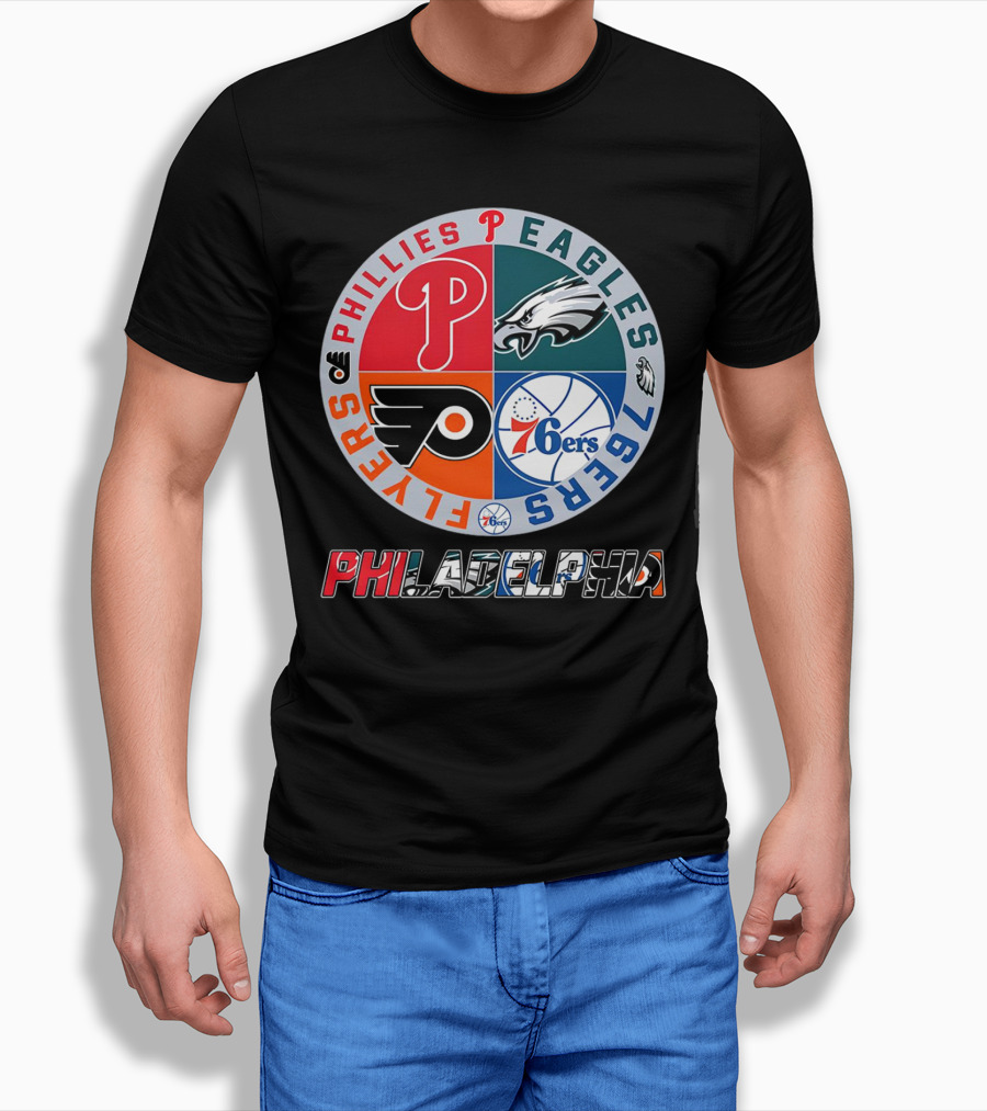 Philadelphia Phillies Eagles 76Ers Flyers Shirt