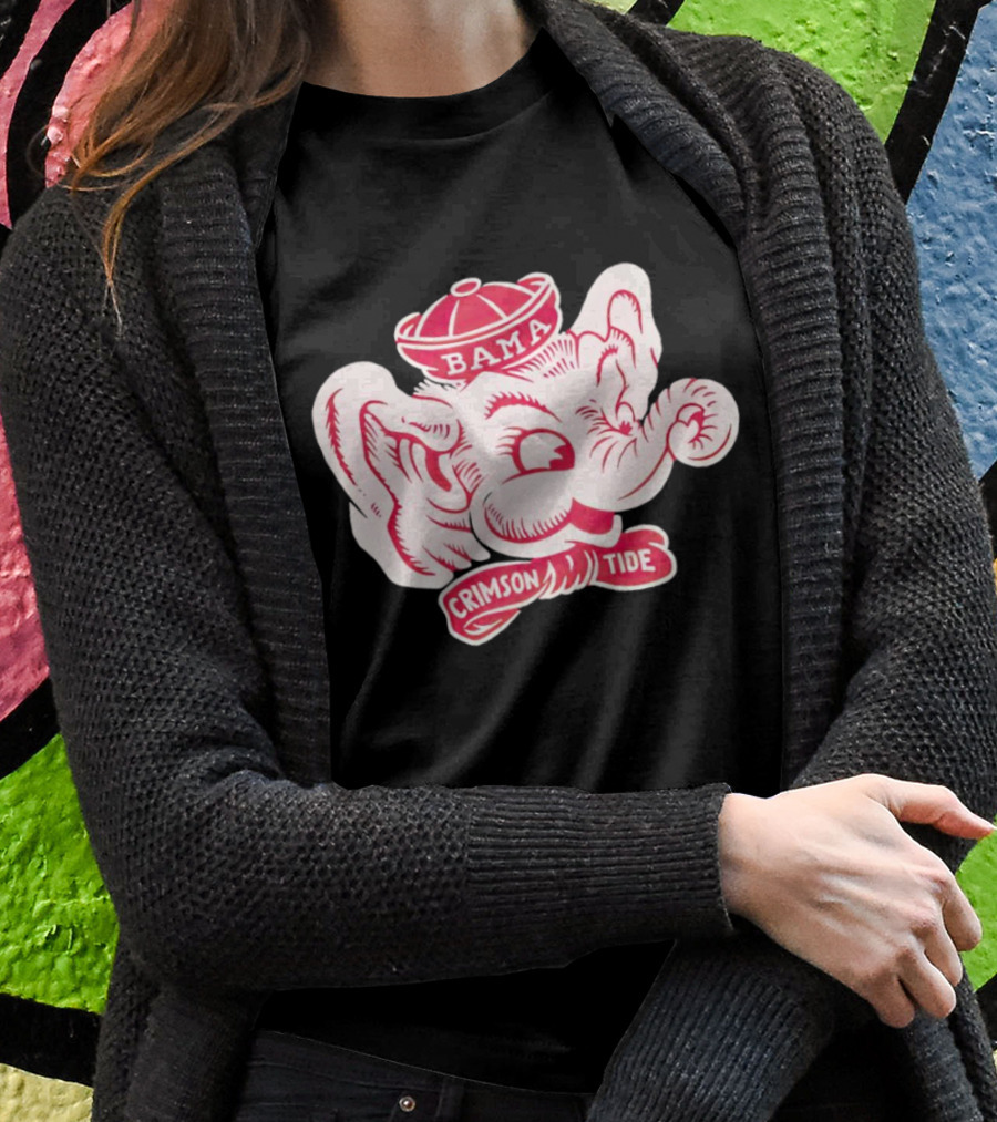 Bama Crimson Tide Elephant Mascot Football Shirt