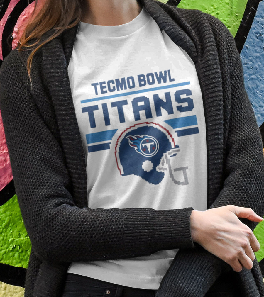 Tecmo Bowl Titans Retro Tennessee Titans Helmet Shirt