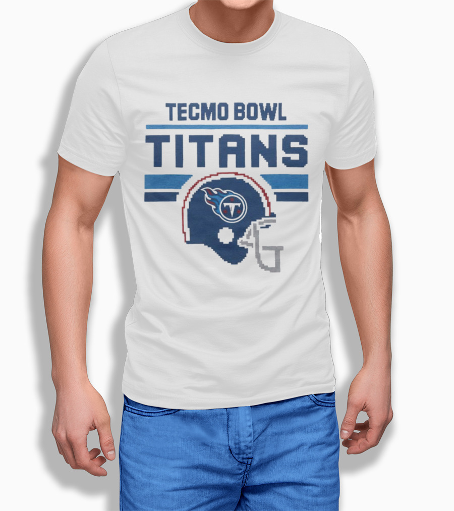 Tecmo Bowl Titans Retro Tennessee Titans Helmet Shirt