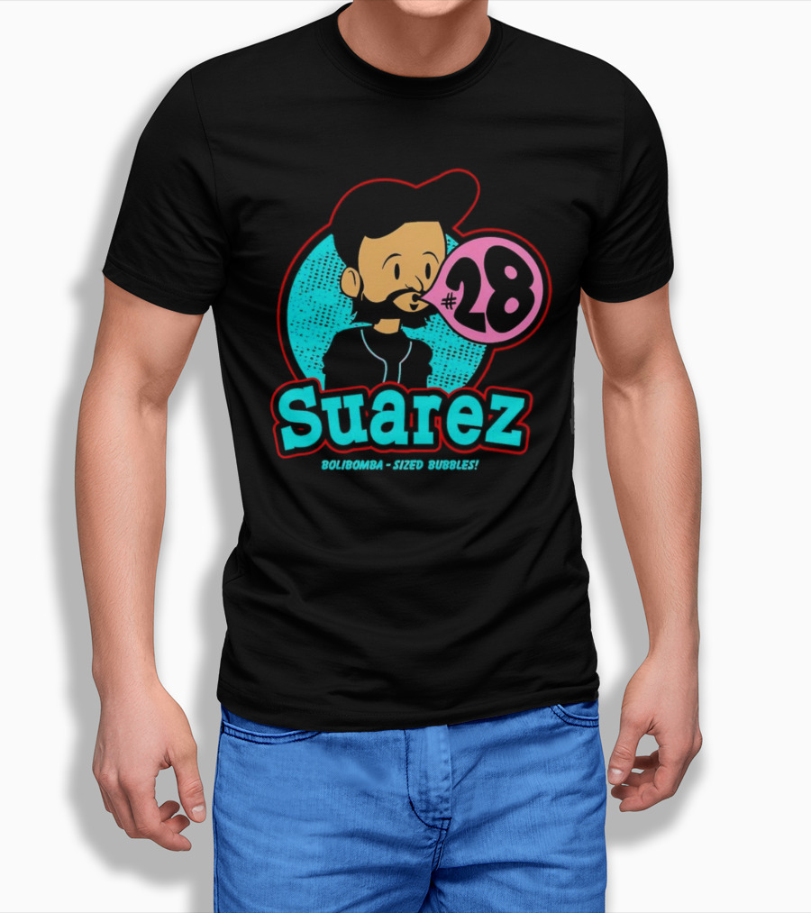 Suarez 28 Bolibomba Sized Bubbles Cartoon Cincinnati Reds Bubblegum Shirt