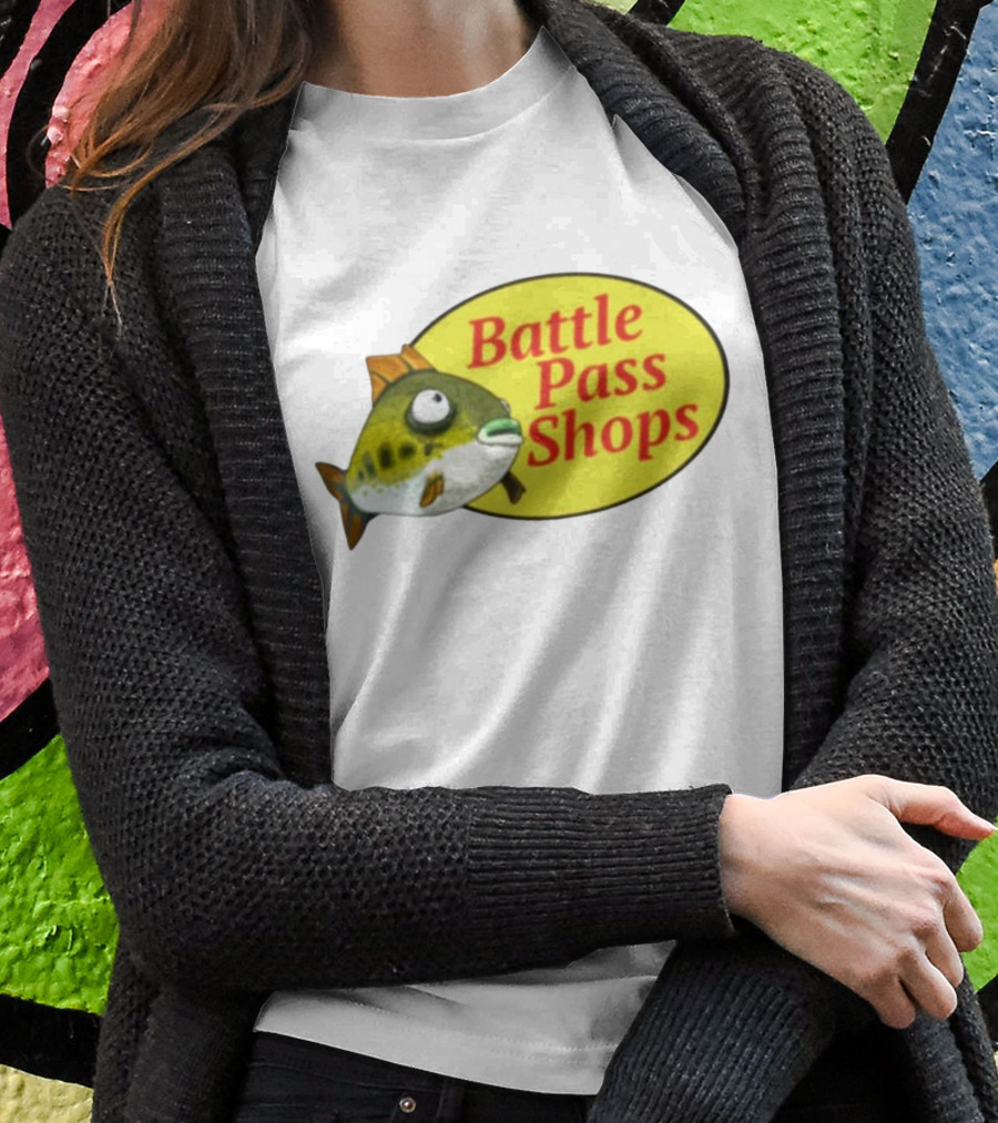 Battle Pass Shops Fish Logo Retro Inspired Shirt