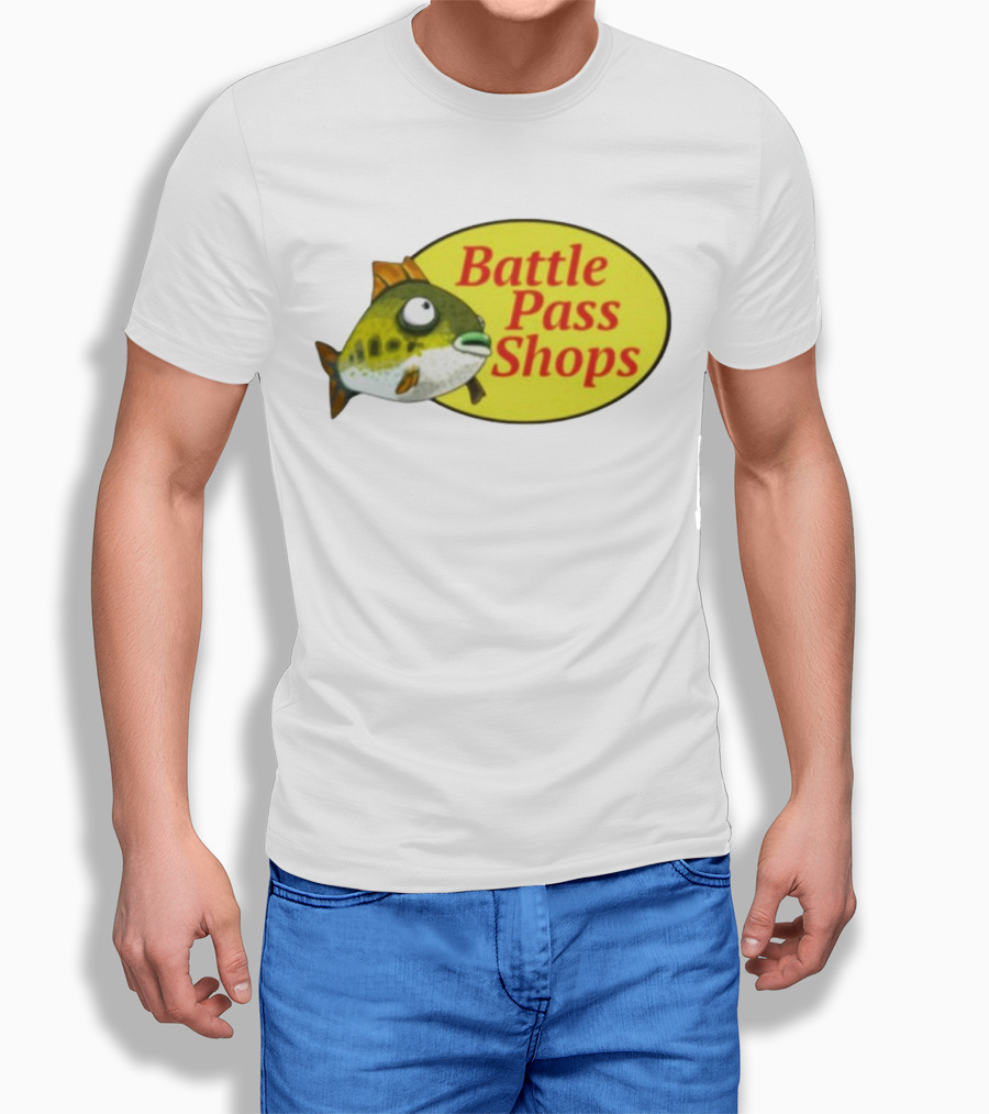 Battle Pass Shops Fish Logo Retro Inspired Shirt