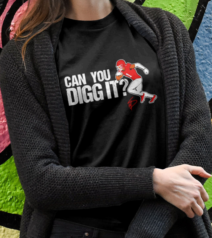 Can You Digg It Houston Football Stefon Diggs Player Running Shirt
