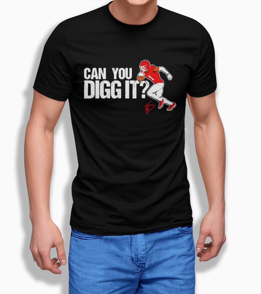Can You Digg It Houston Football Stefon Diggs Player Running Shirt