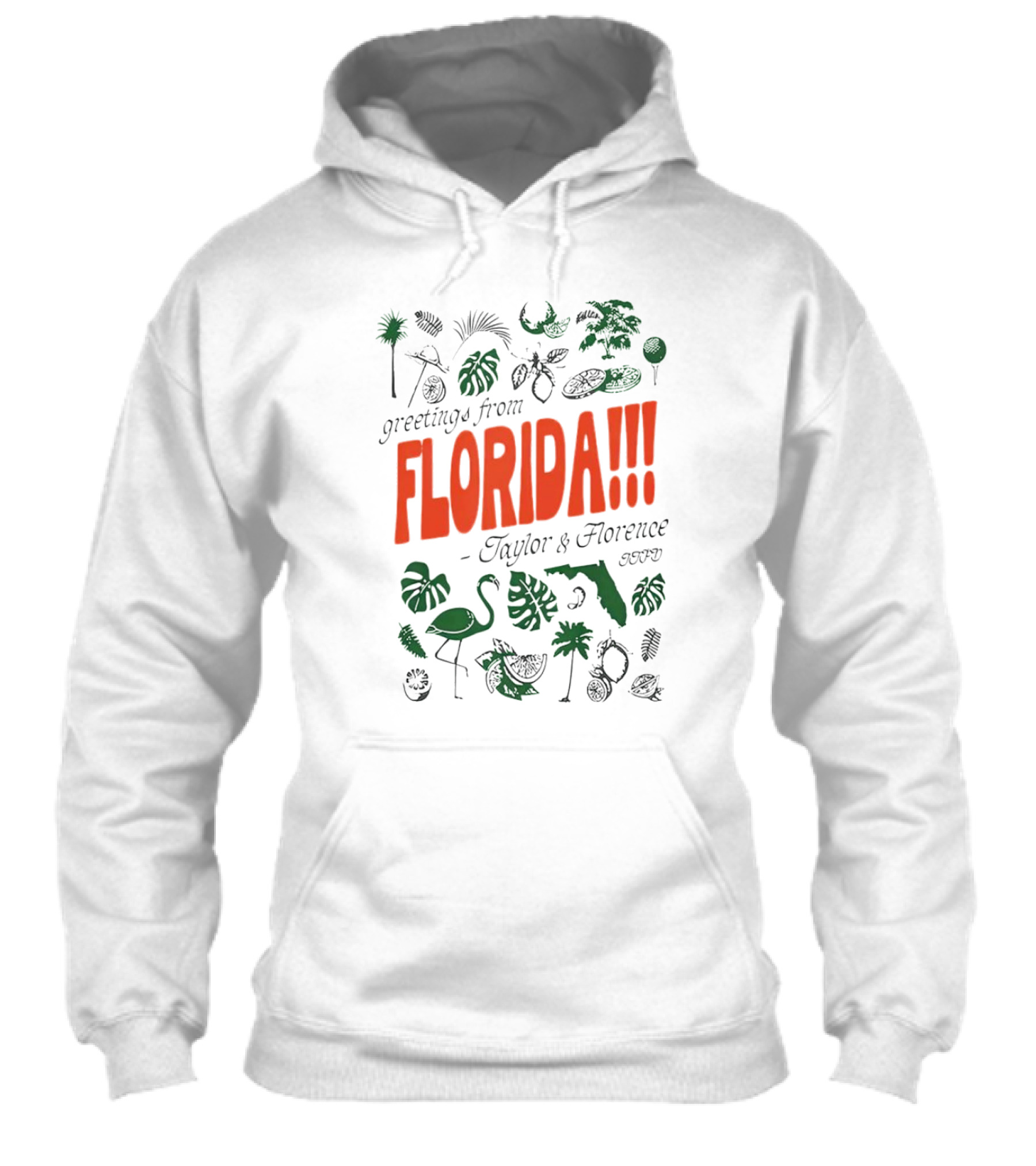 Greetings From Florida Taylor And Florence Ttpd Flamingo Palm Map Iconic Tropical Shirt
